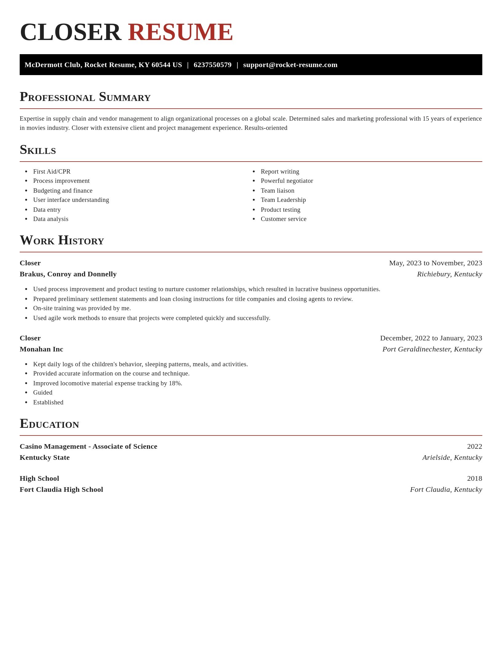 Exquisite resume template