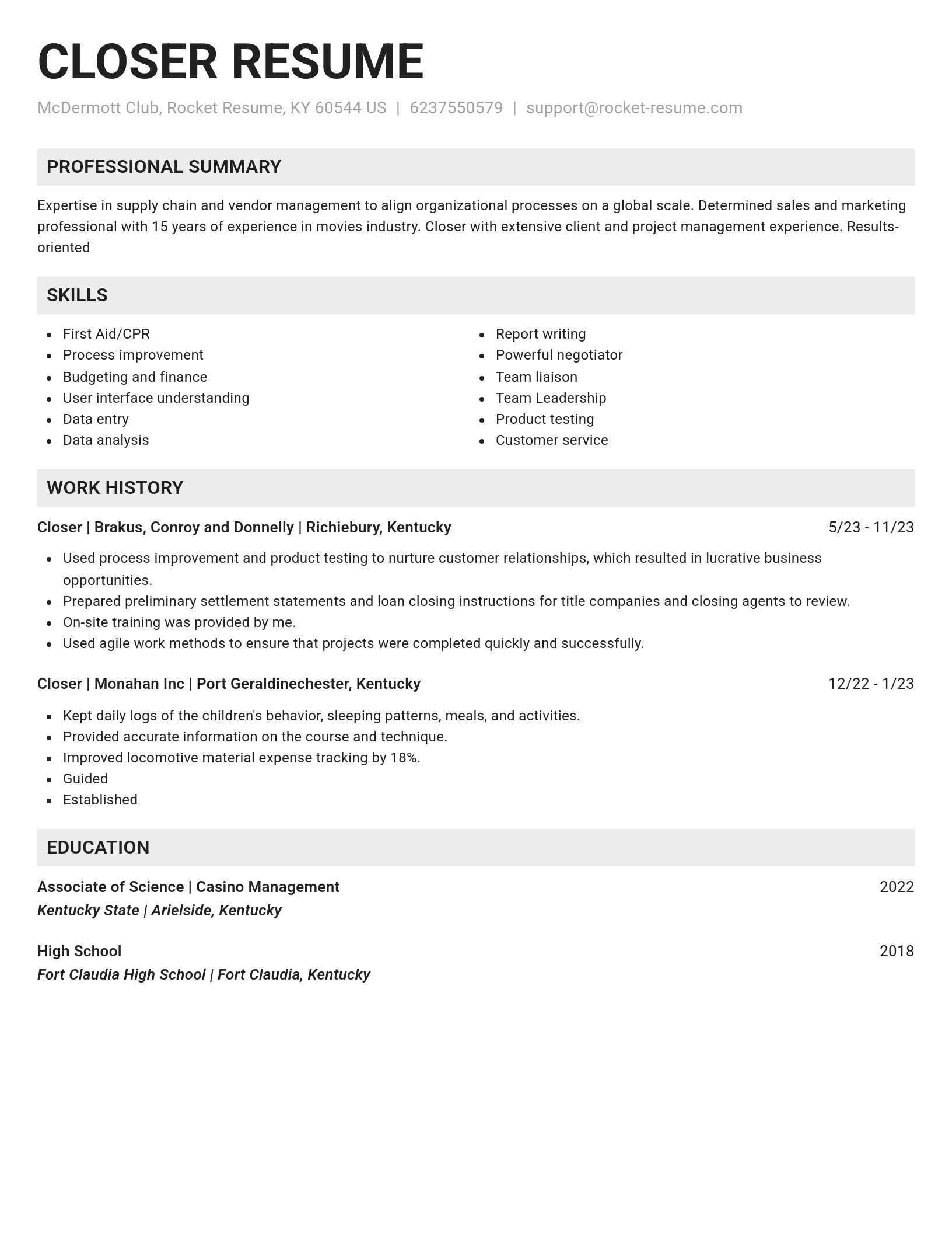 Genius resume template