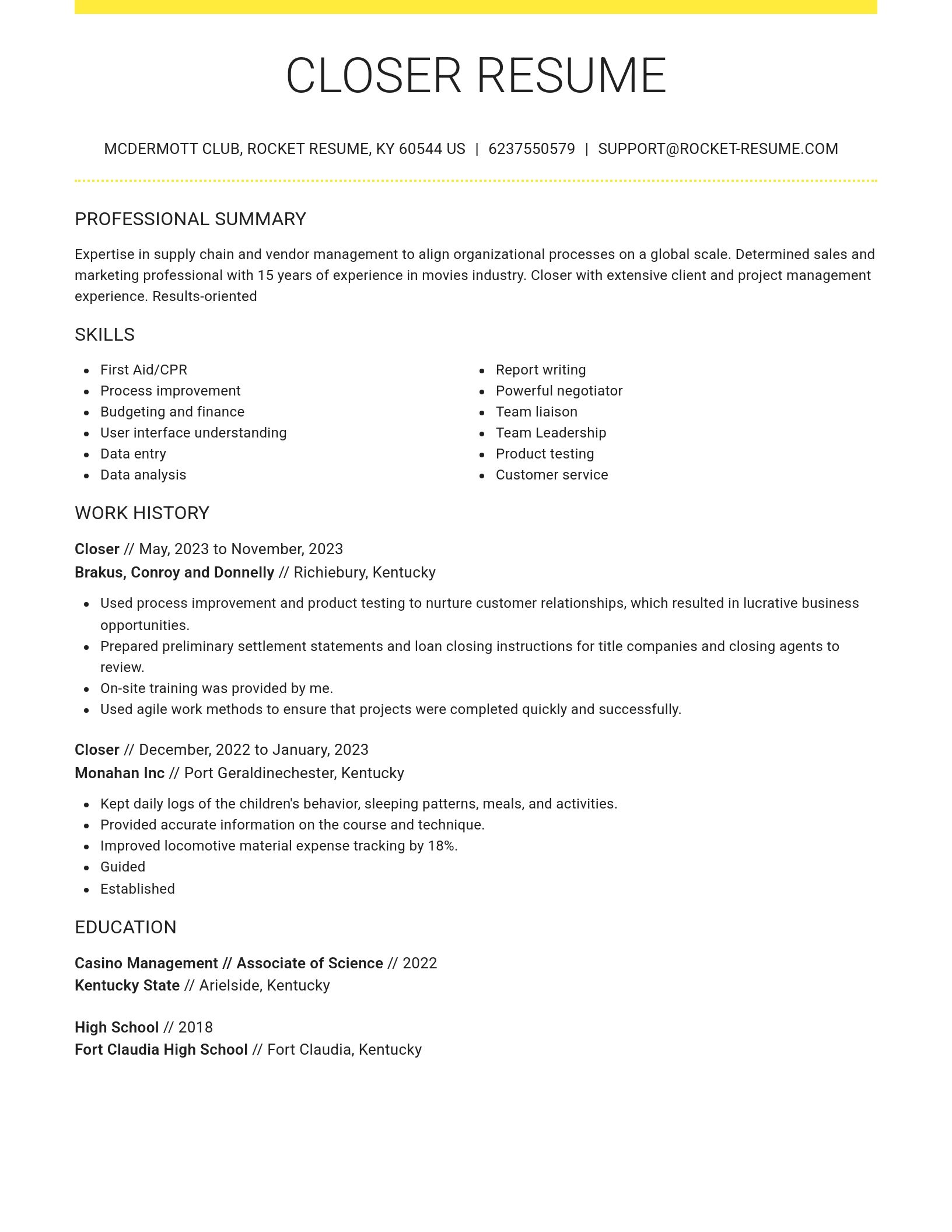Grand resume template