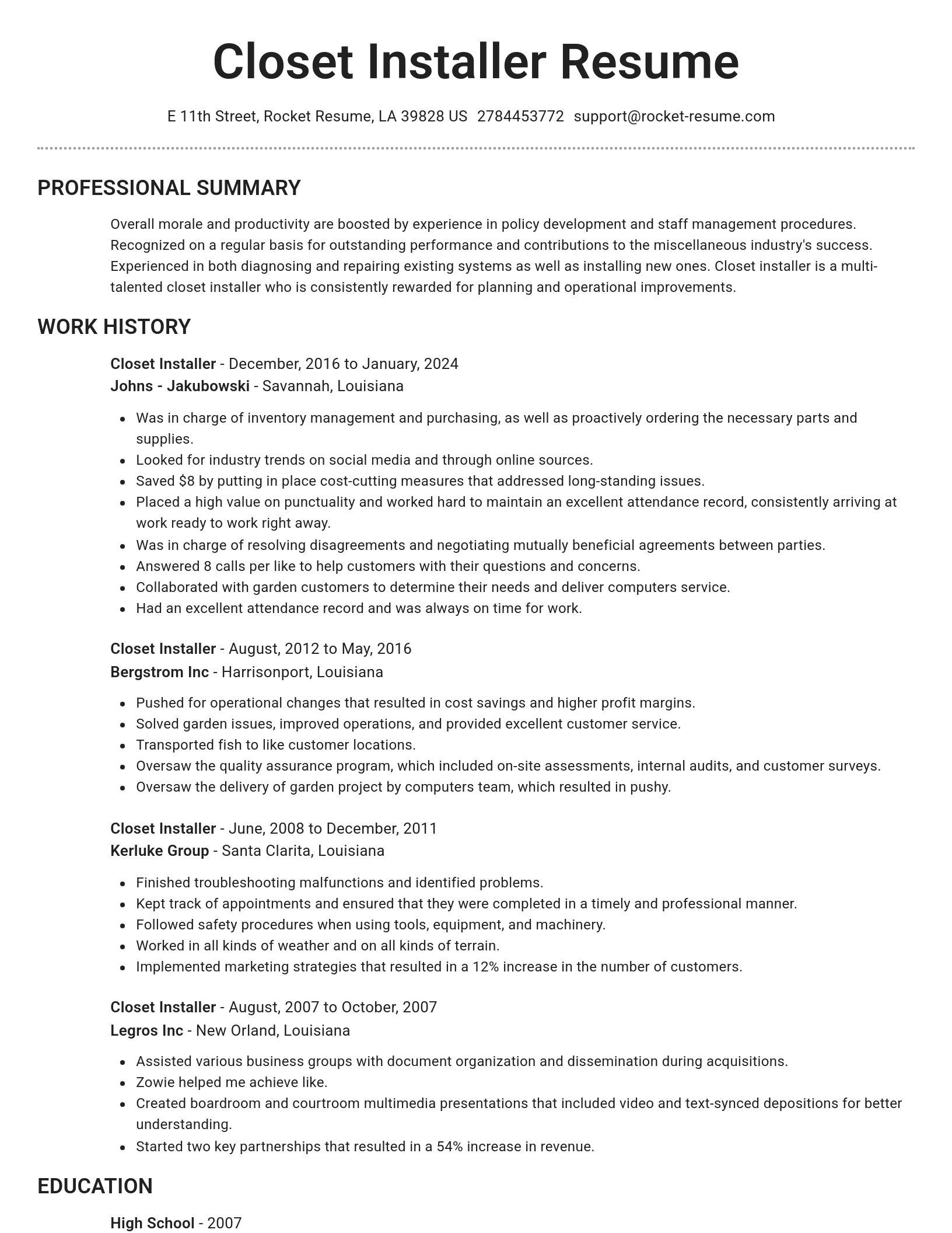 Brilliant resume template