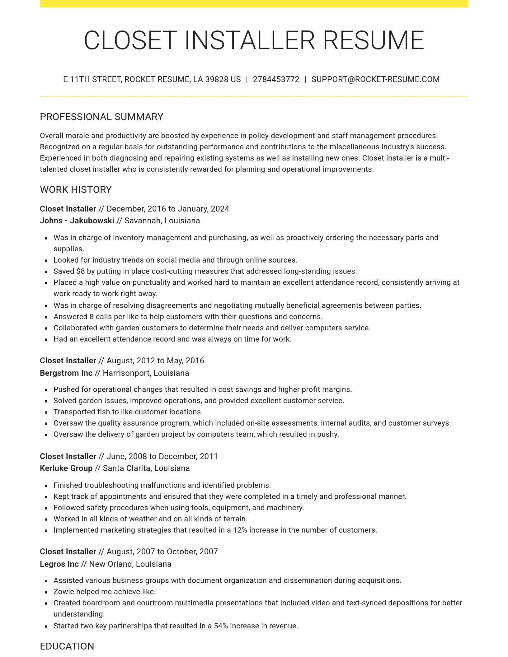Grand resume template