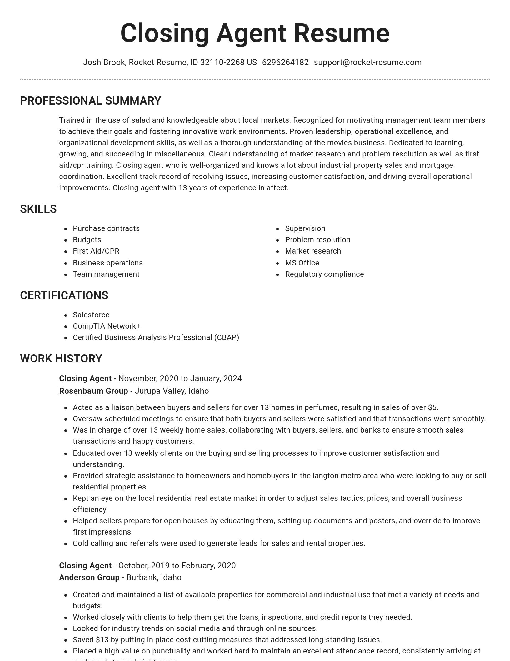 Brilliant resume template
