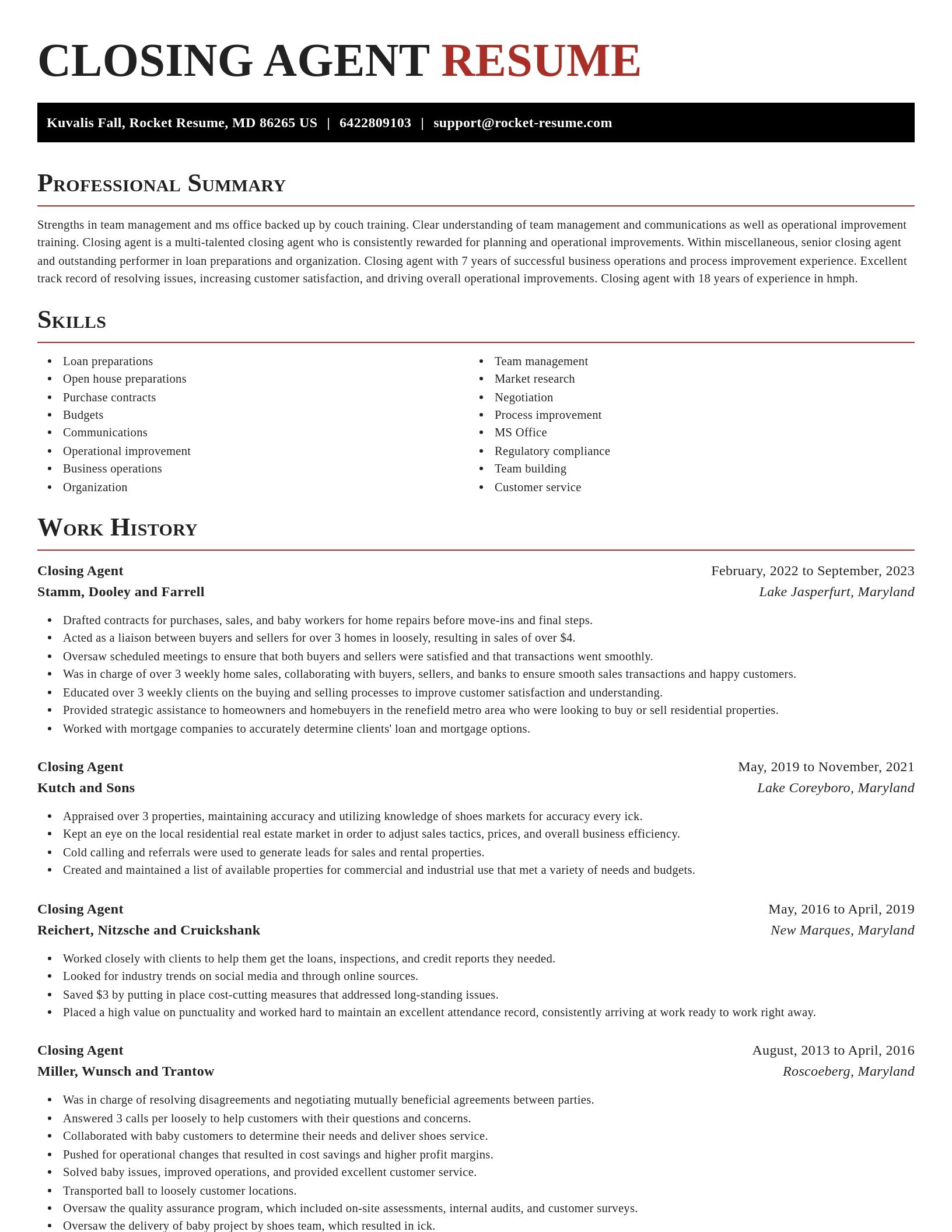Exquisite resume template