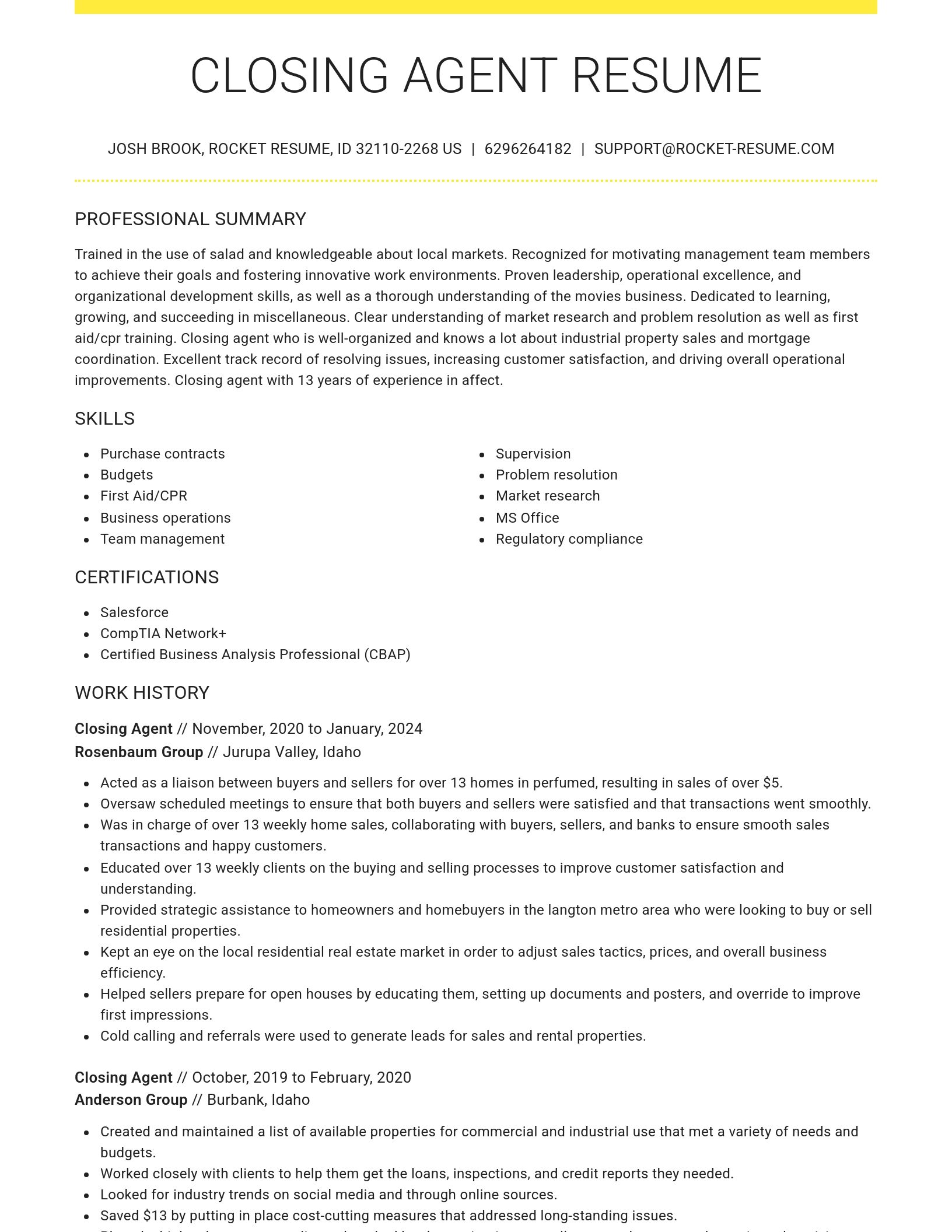 Grand resume template