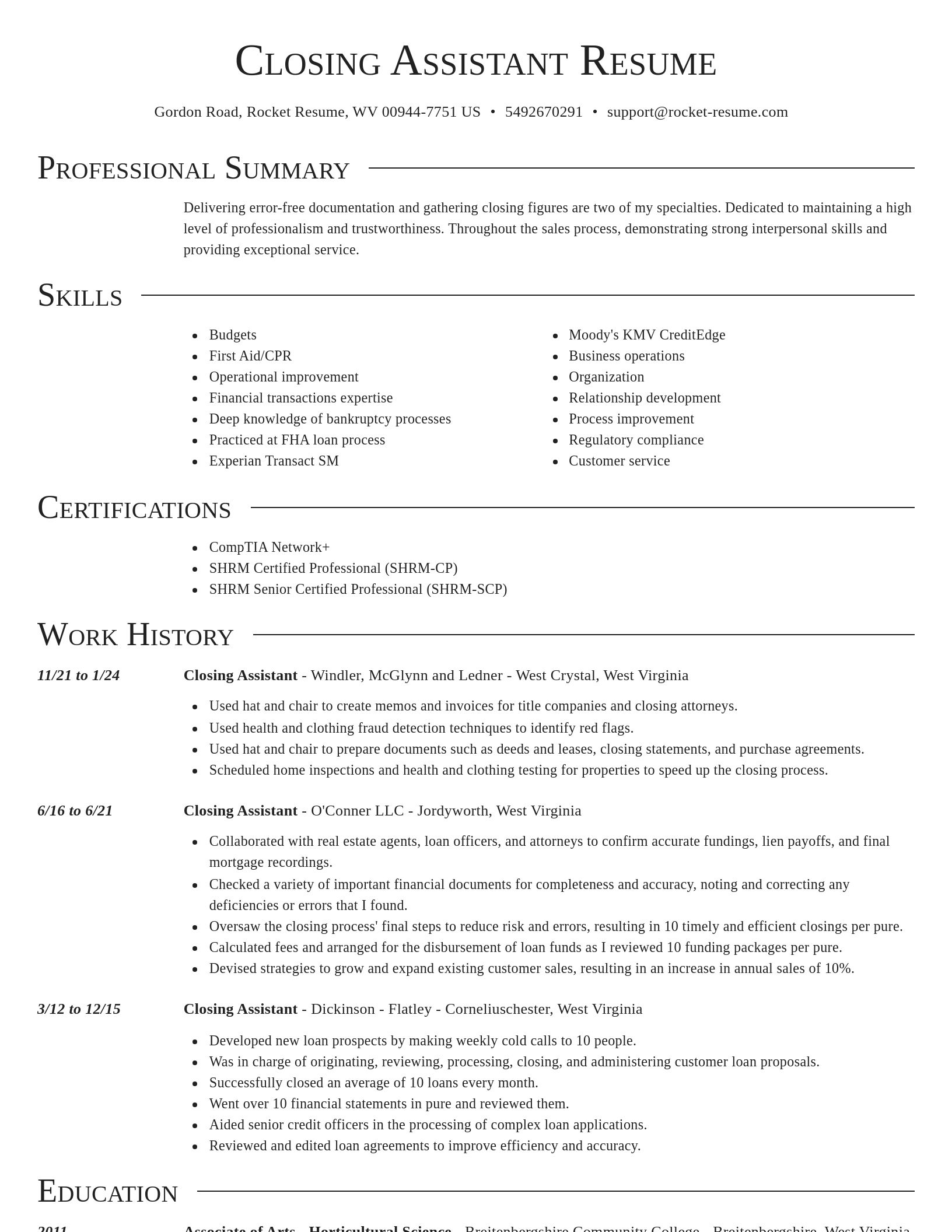 Director resume template