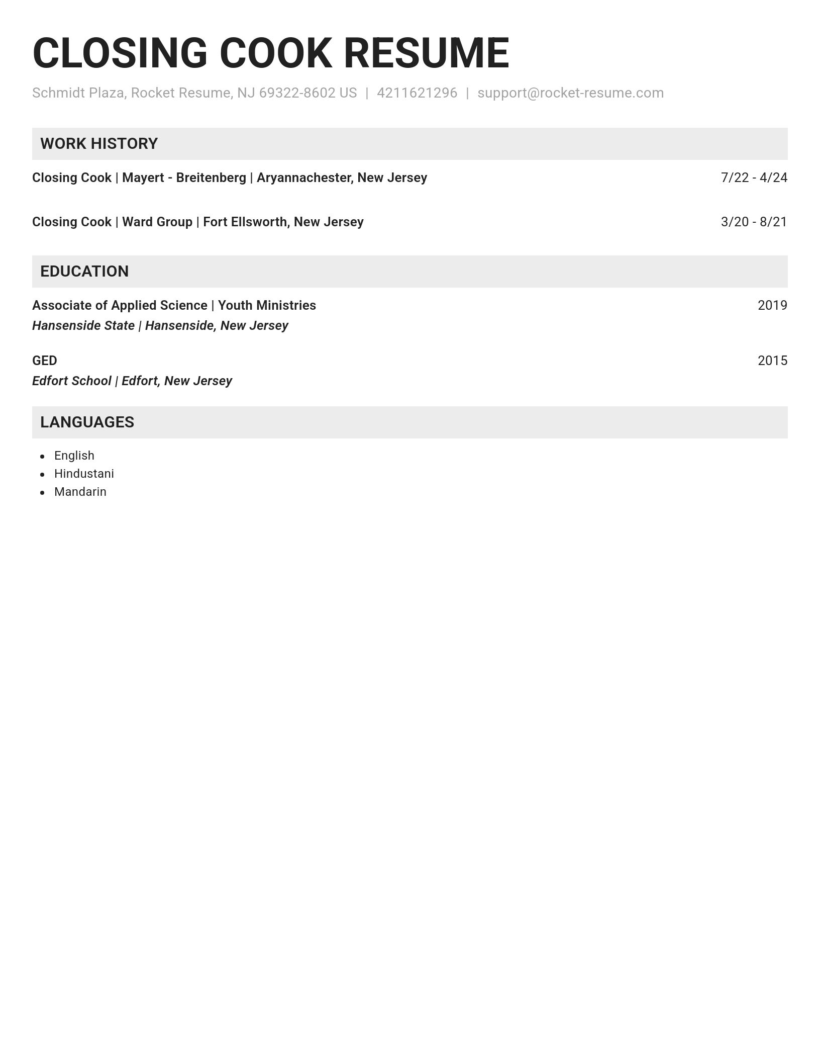 Genius resume template