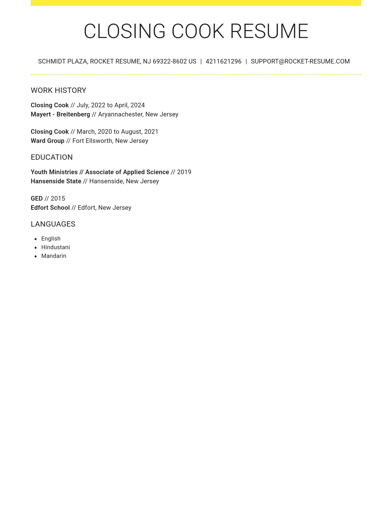 Grand resume template