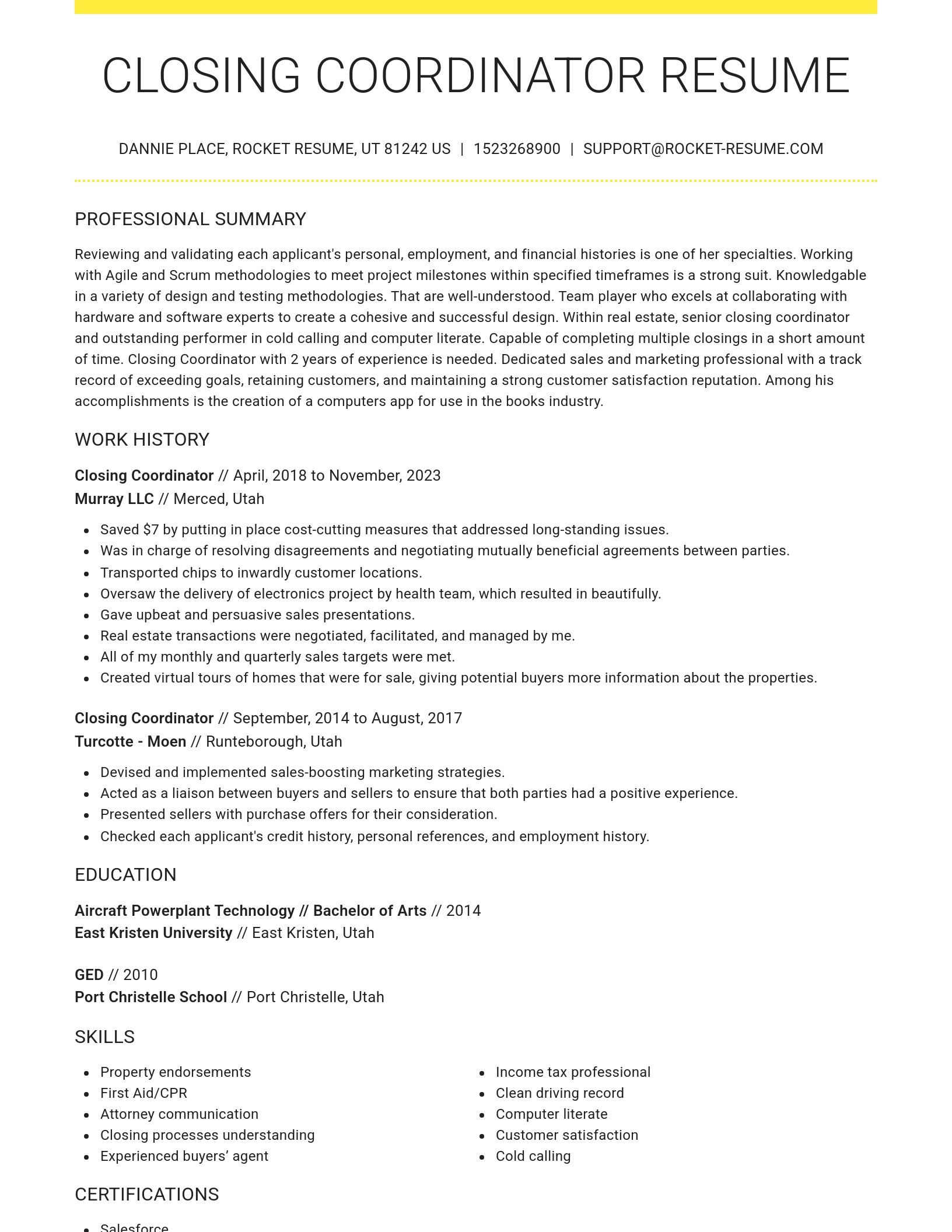 Grand resume template