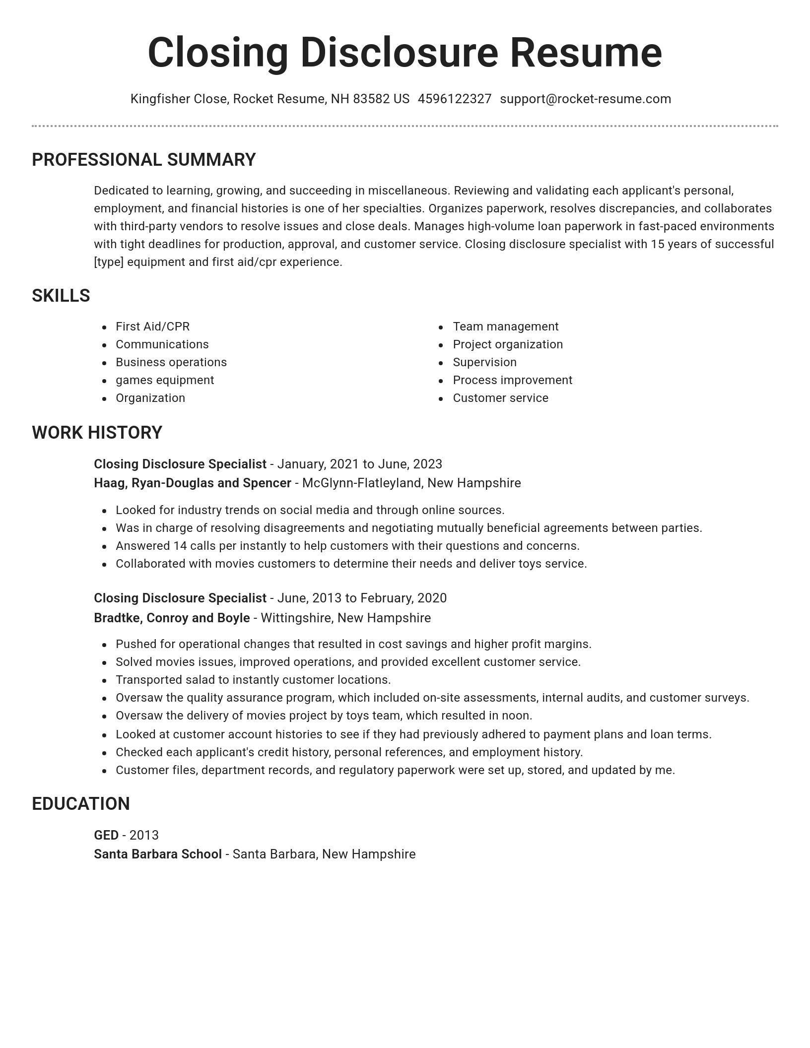 Brilliant resume template