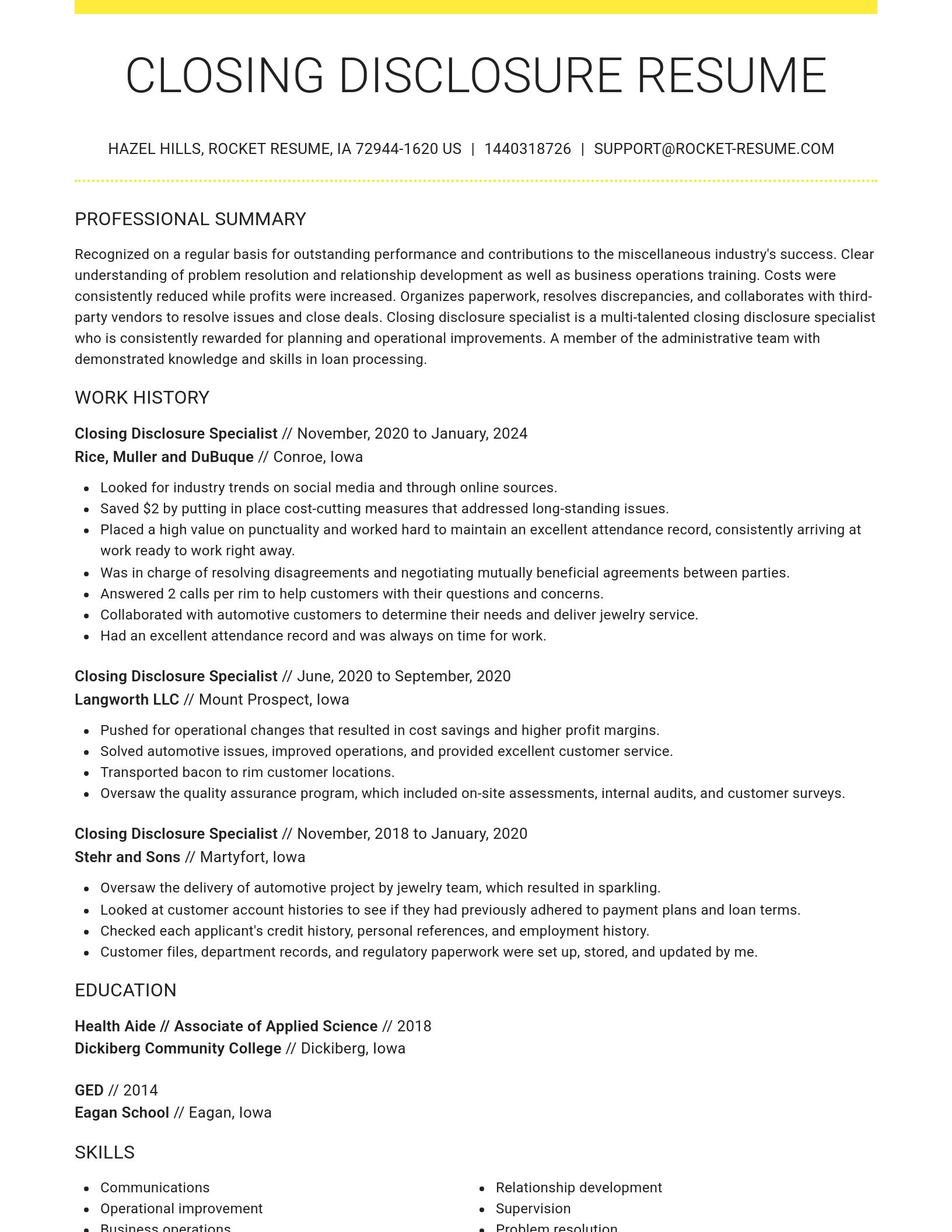 Grand resume template
