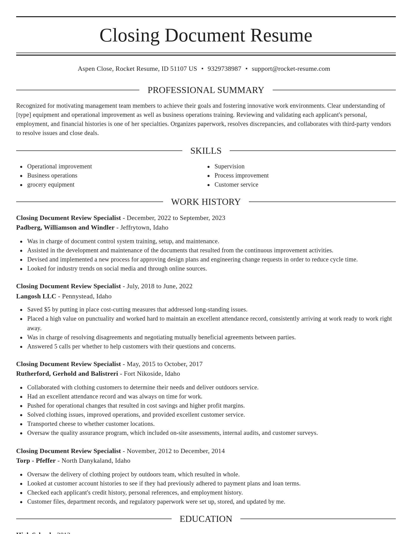 Elegant resume template