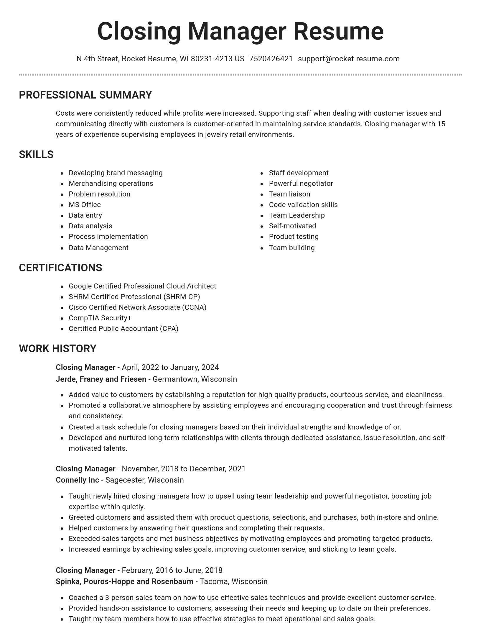 Brilliant resume template