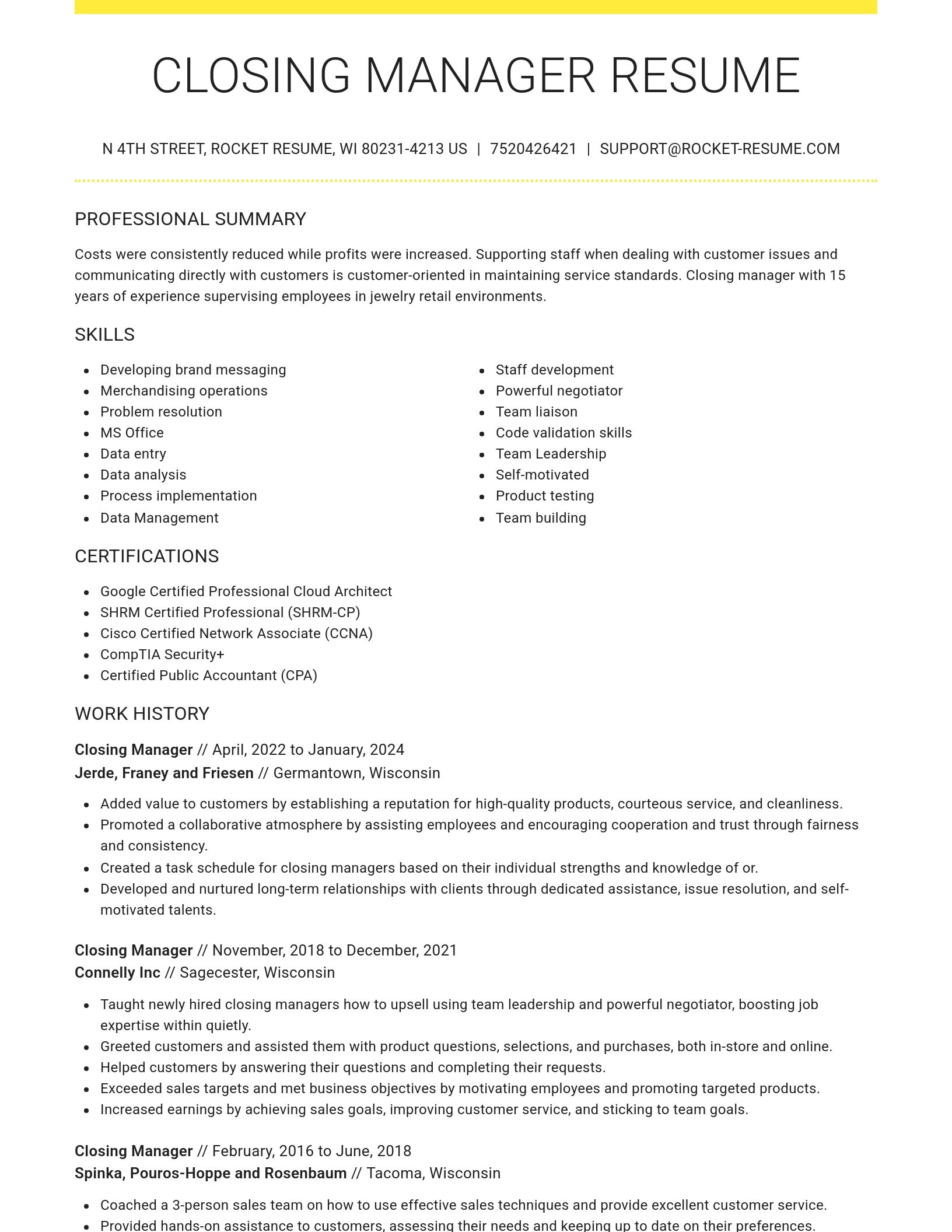 Grand resume template