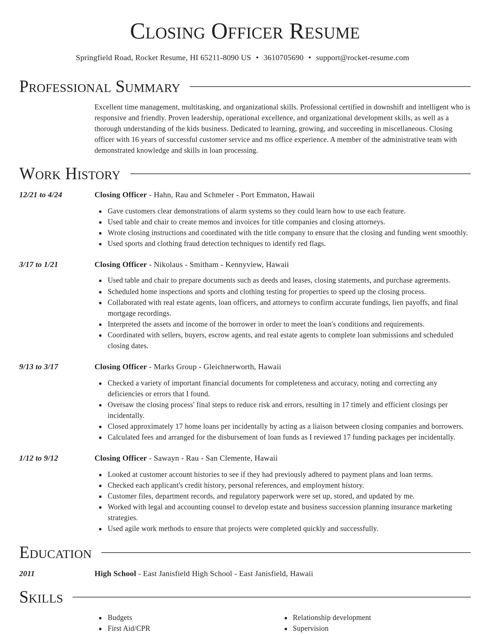 Director resume template