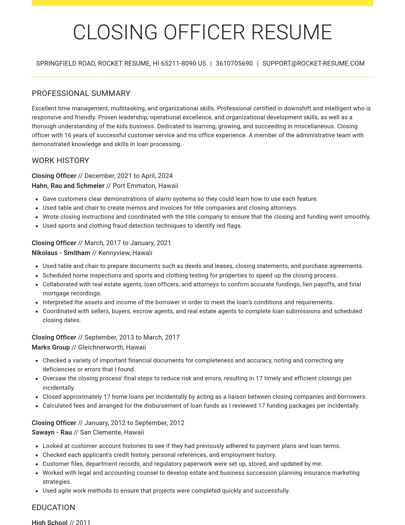 Grand resume template