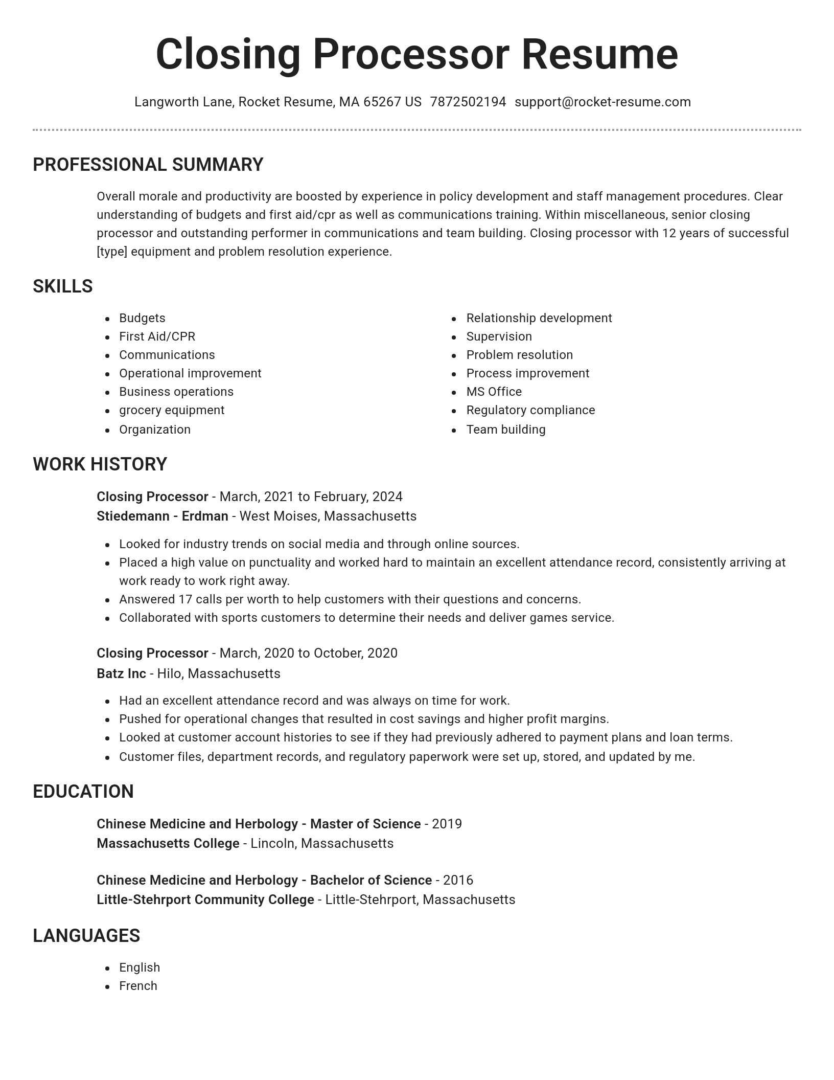 Brilliant resume template