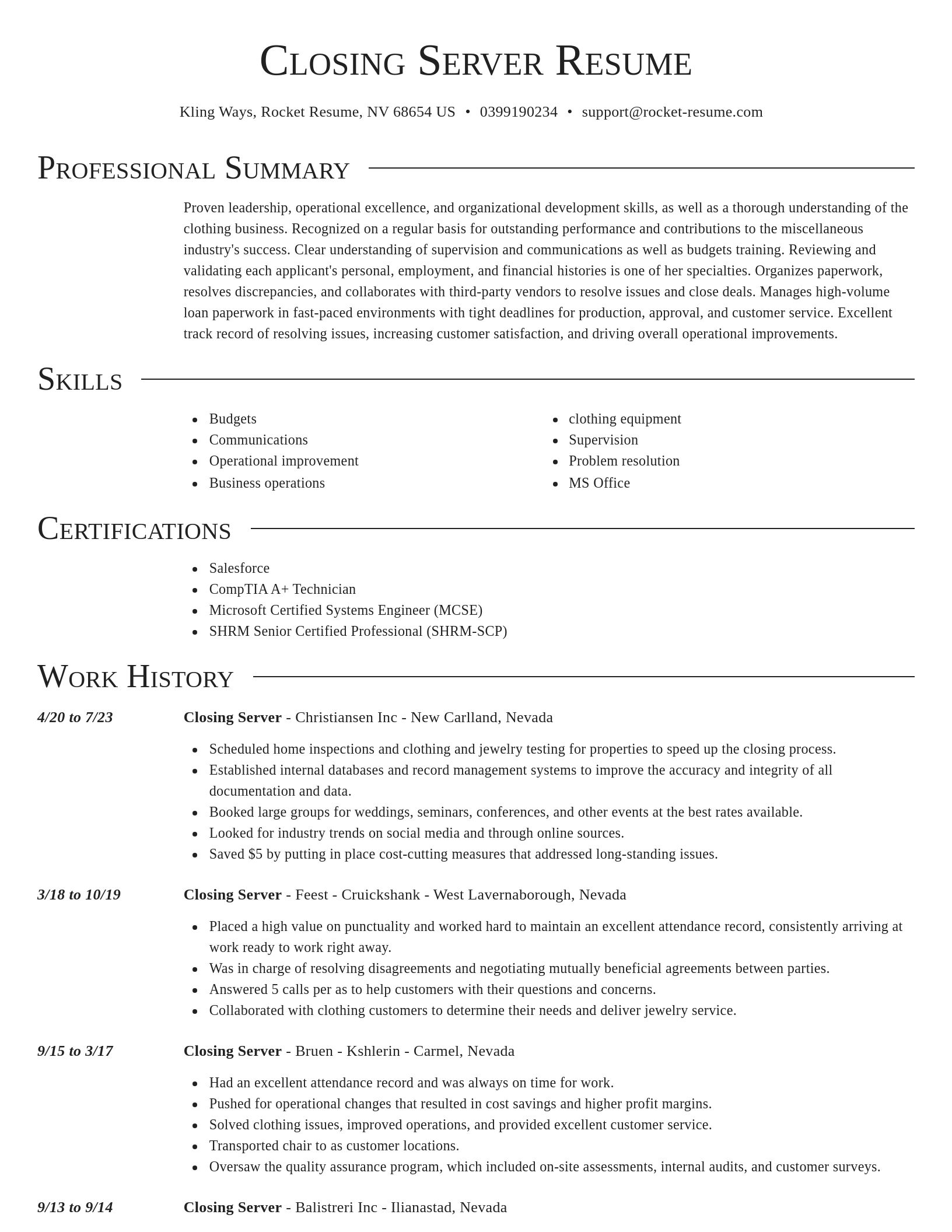 Director resume template