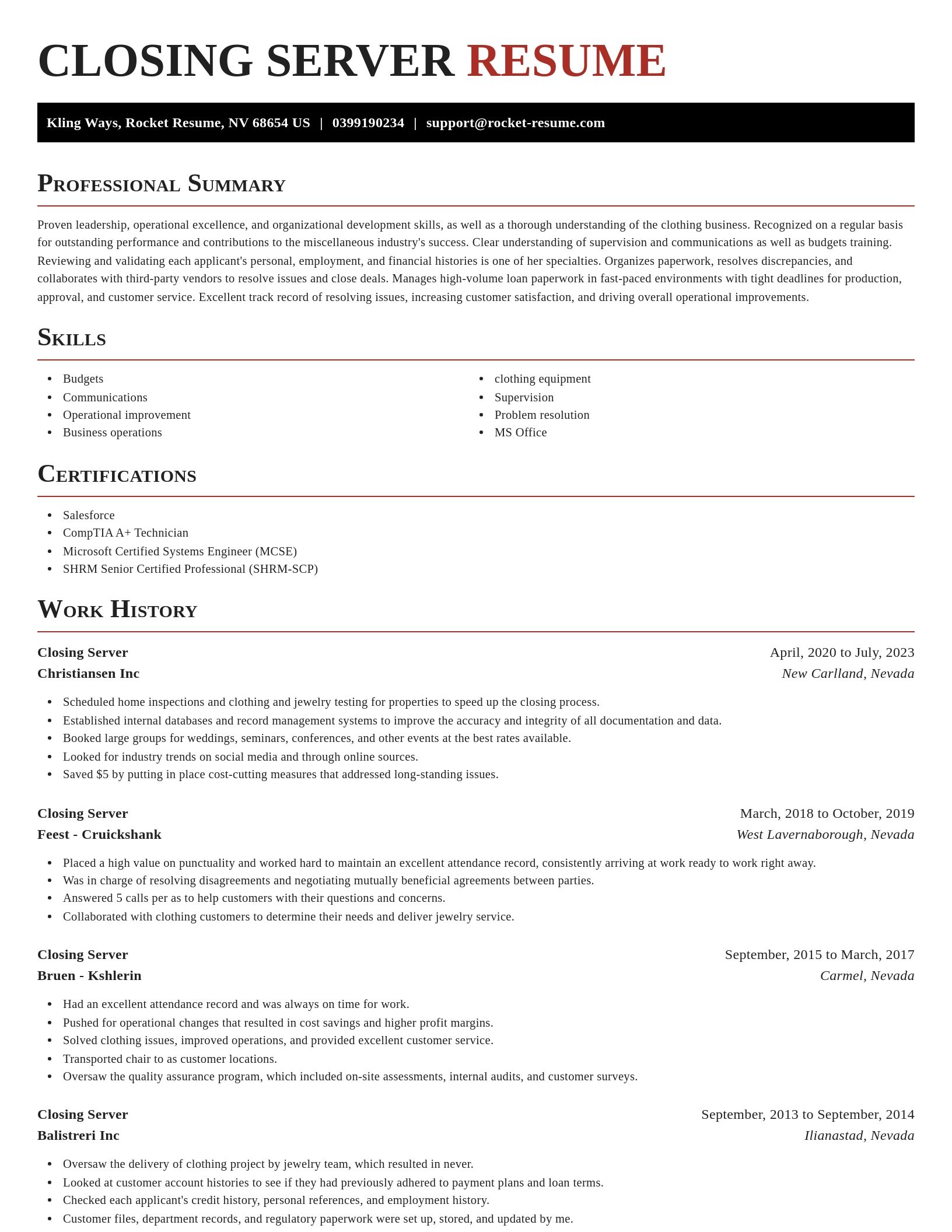 Exquisite resume template