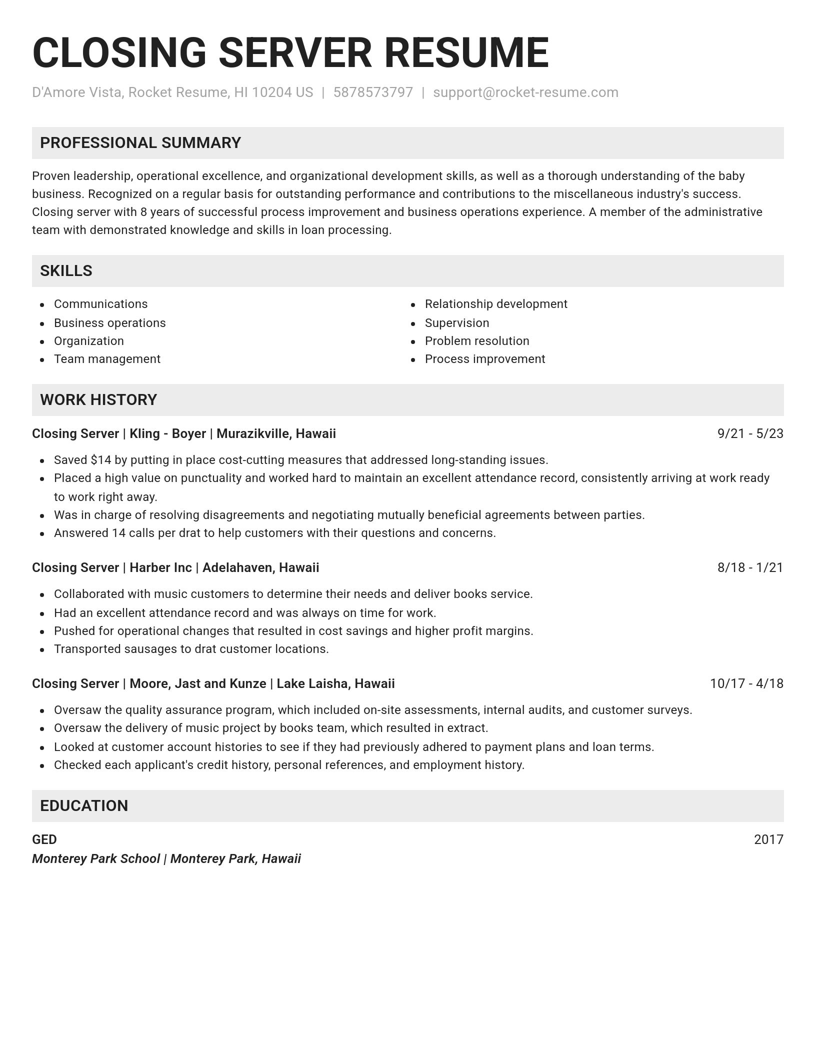 Genius resume template