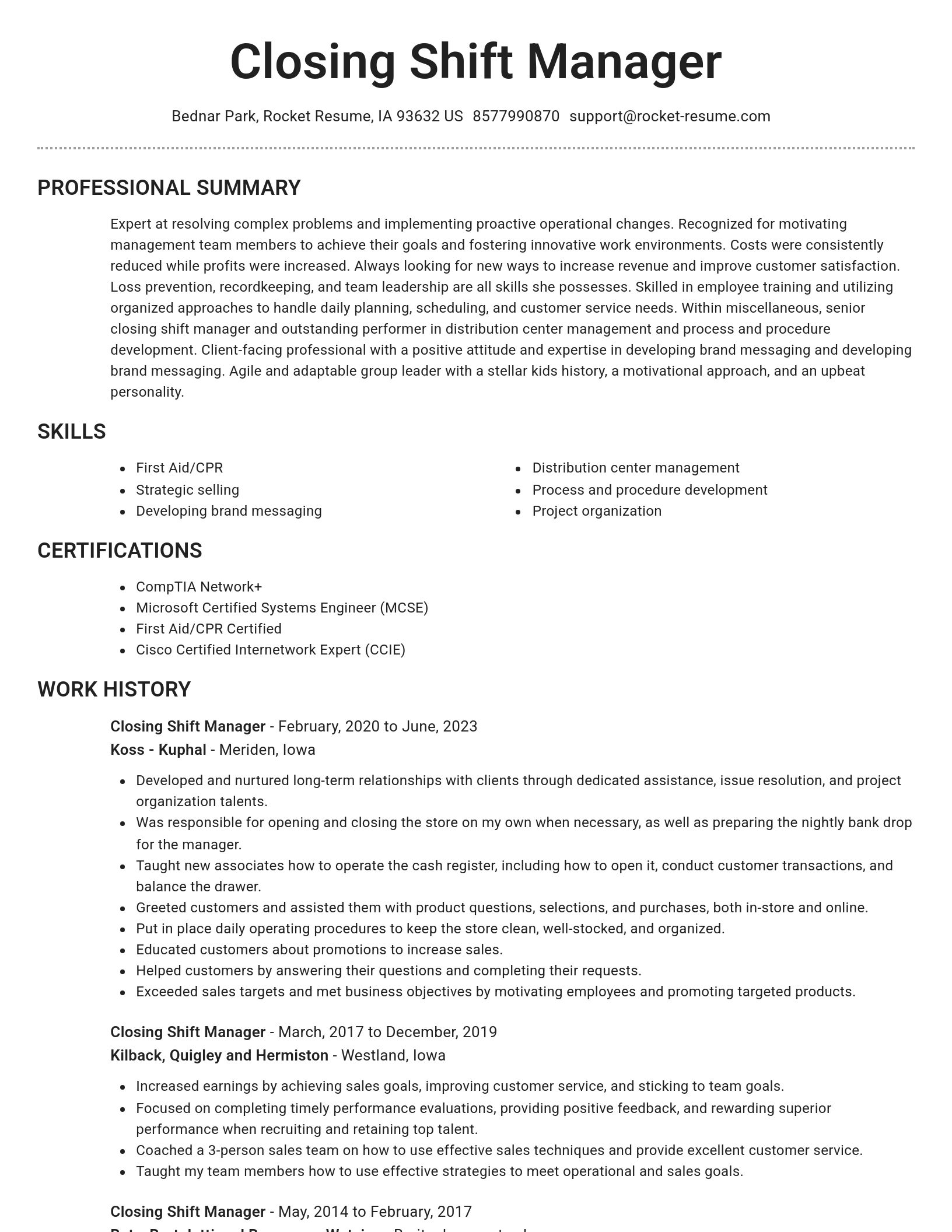 Brilliant resume template