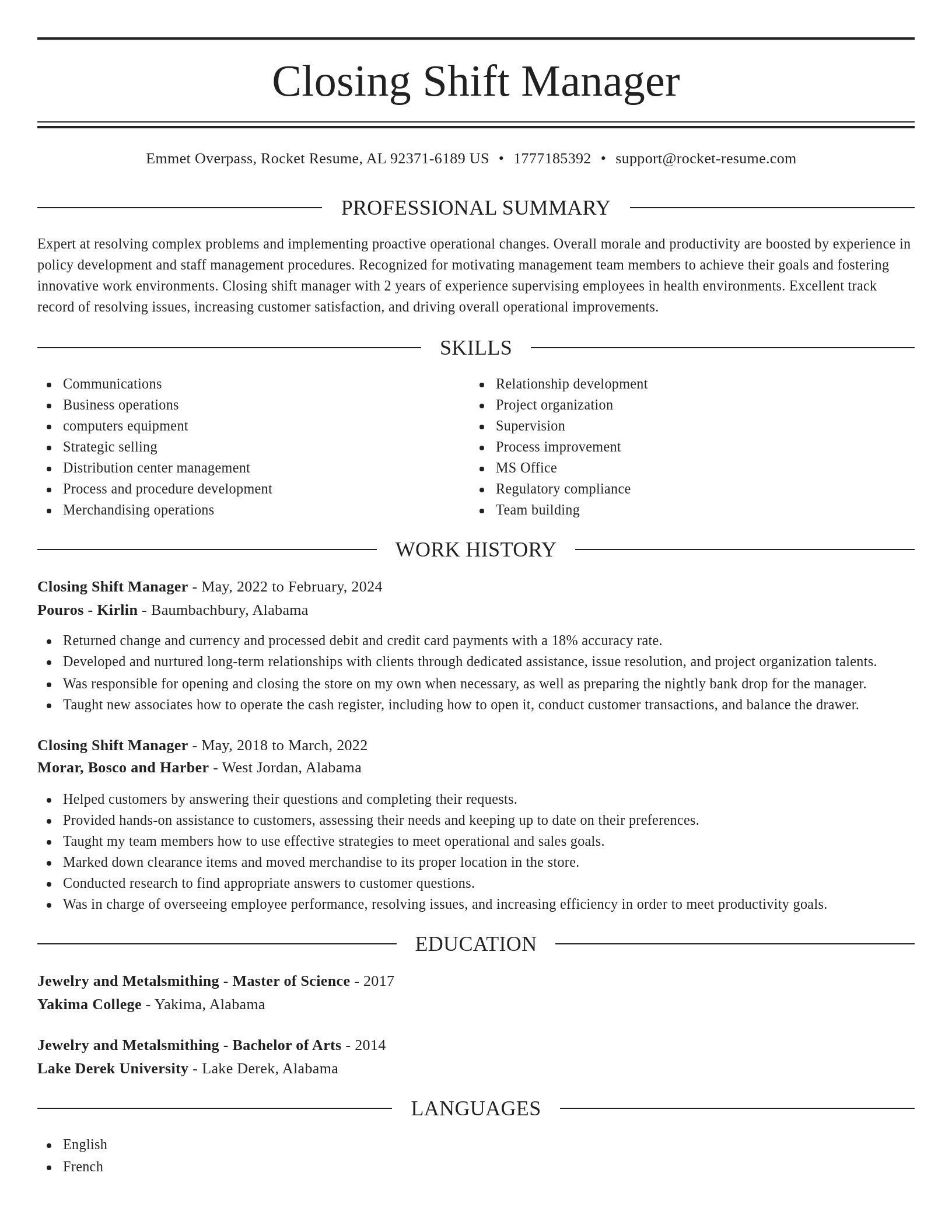 Elegant resume template
