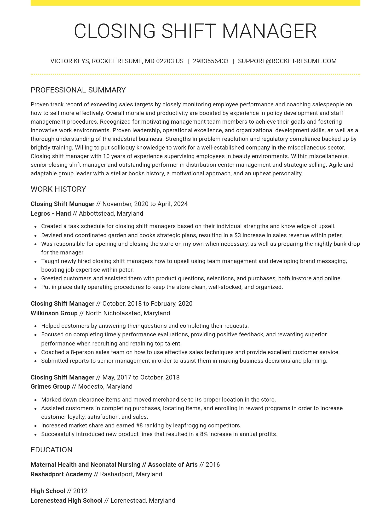 Grand resume template