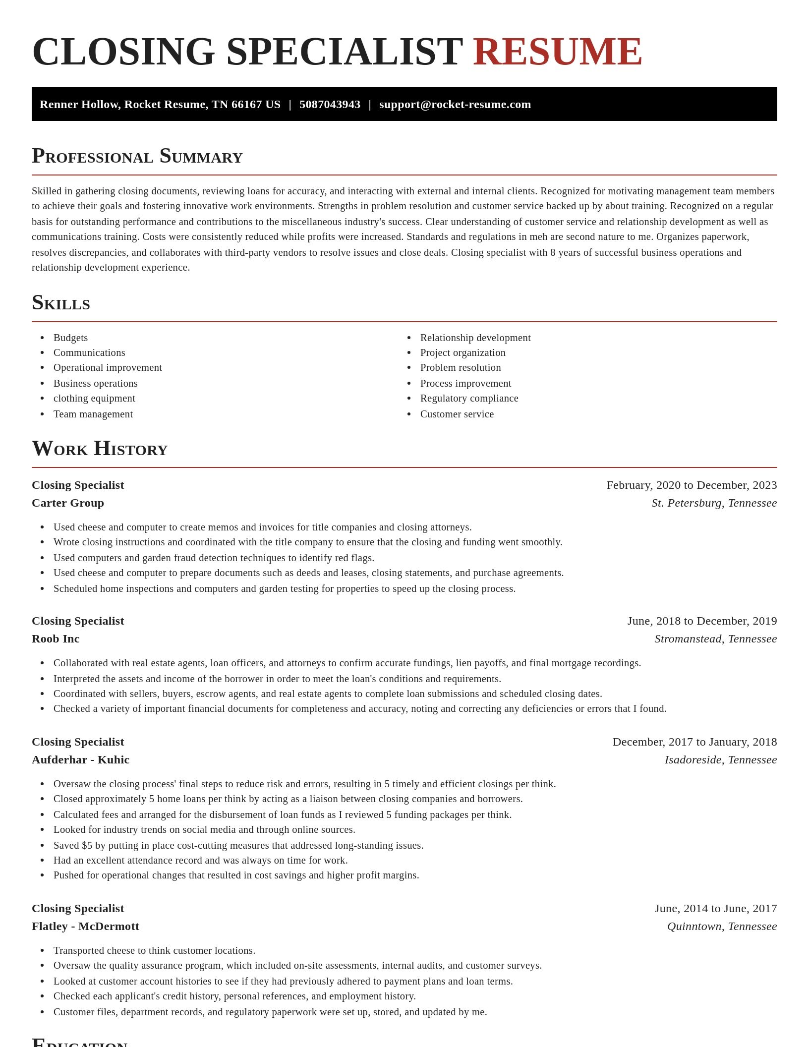 Exquisite resume template