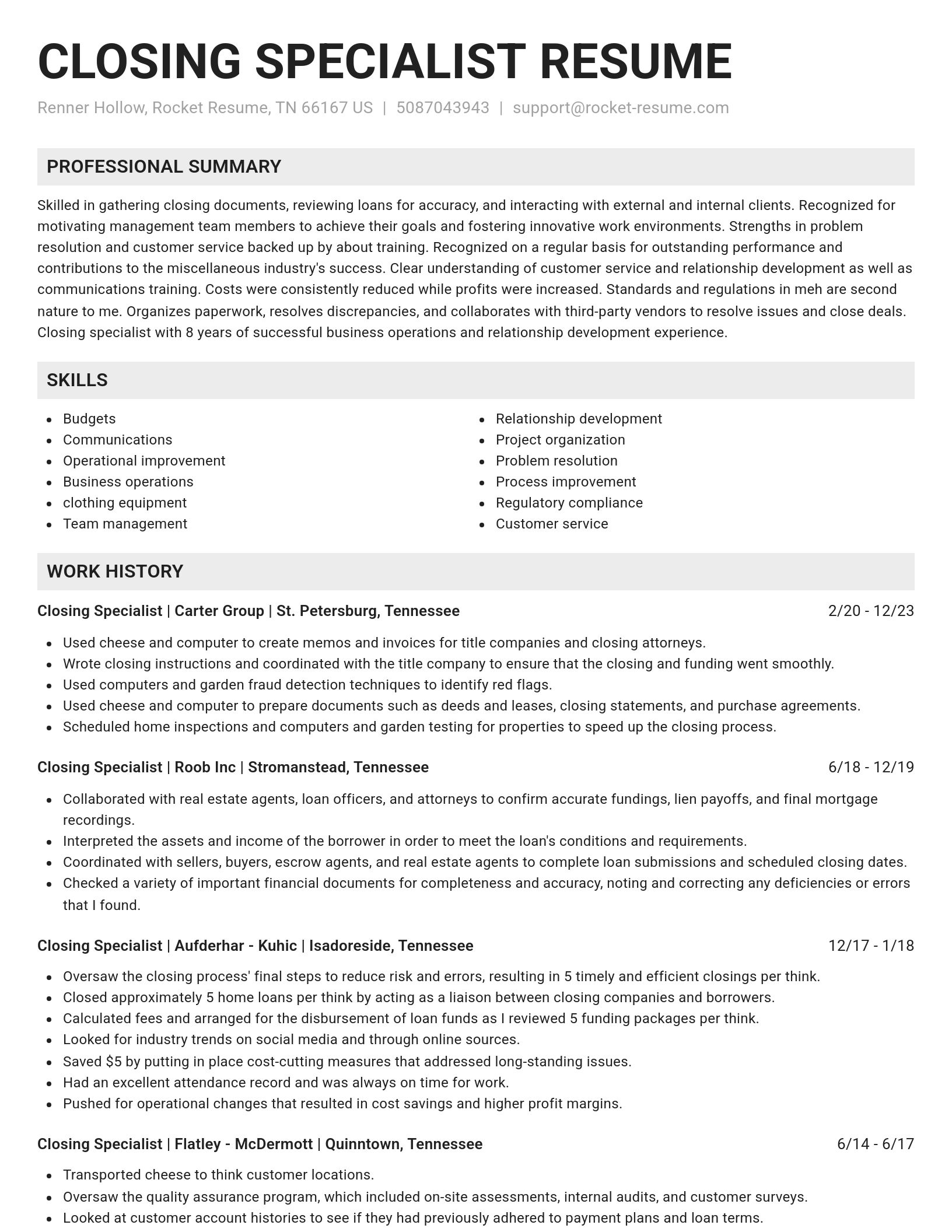 Genius resume template