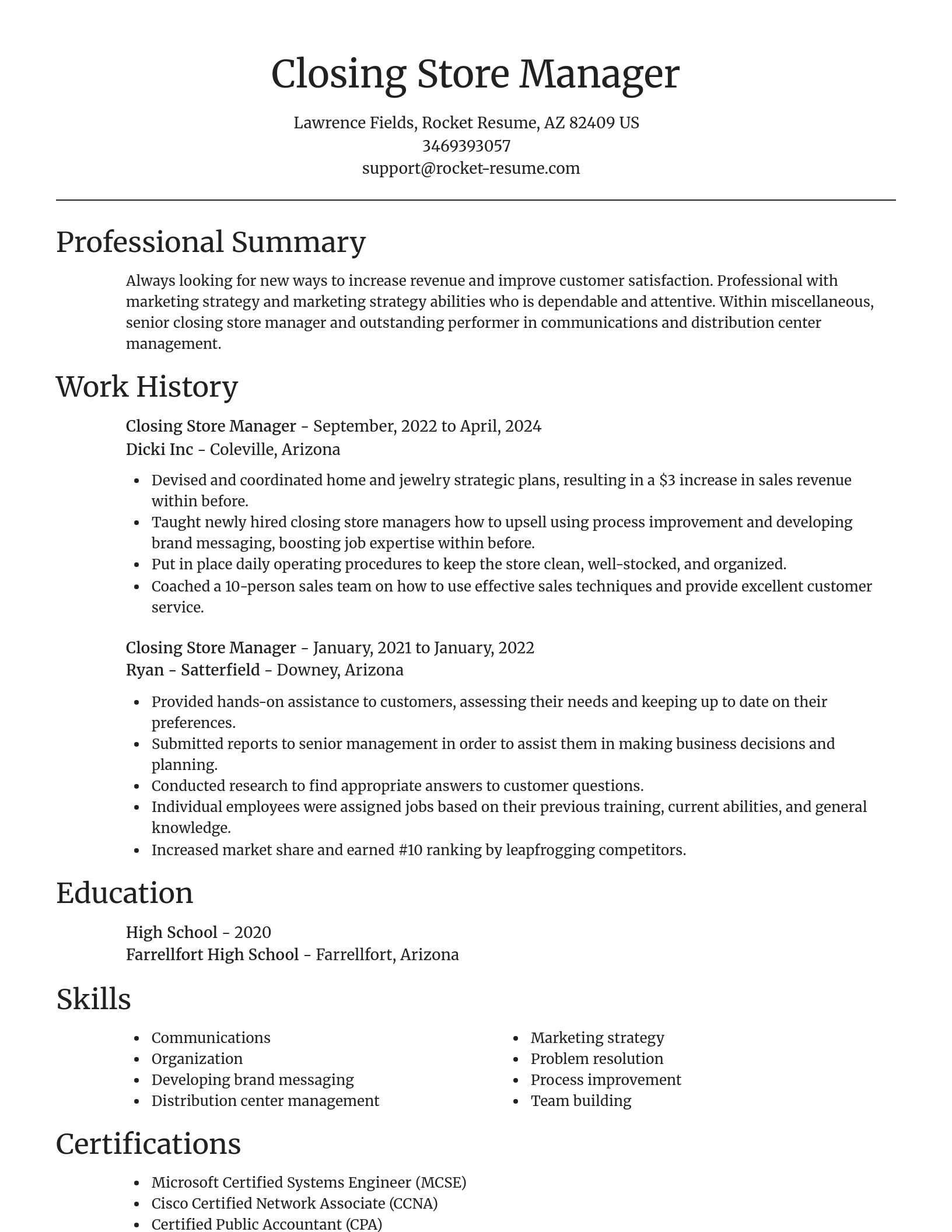 Focal Point resume template
