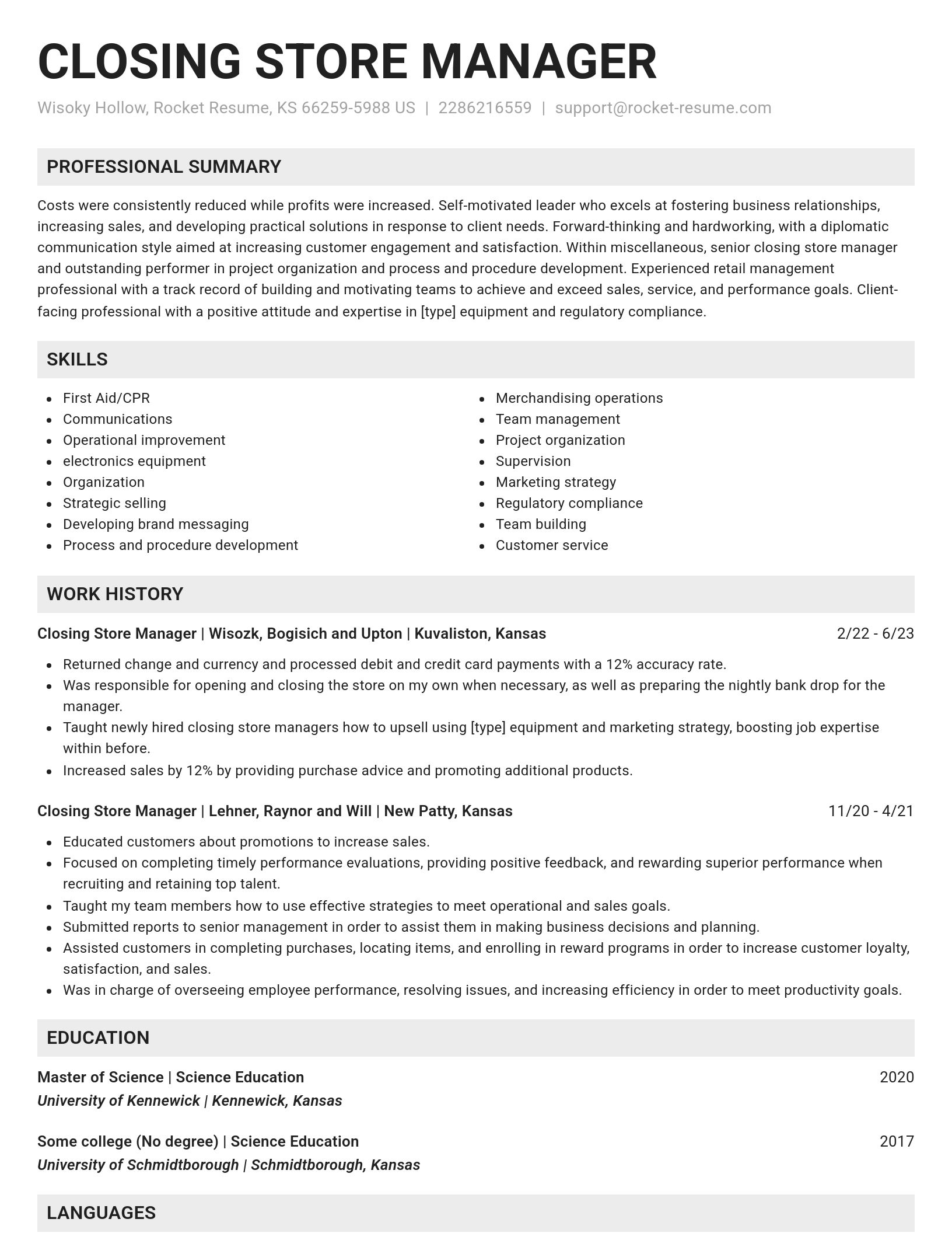 Genius resume template