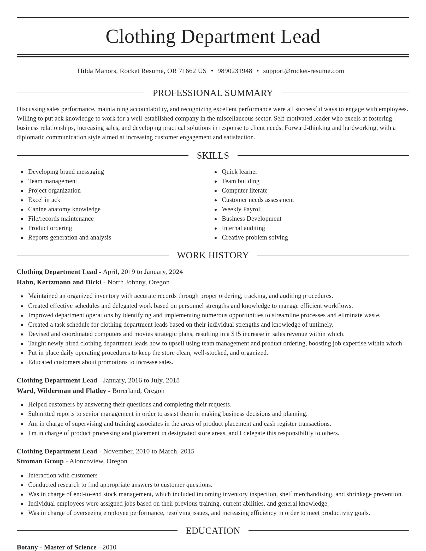 Elegant resume template