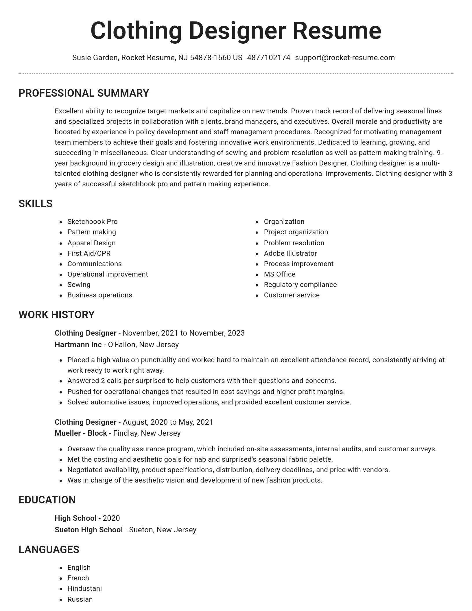 Brilliant resume template