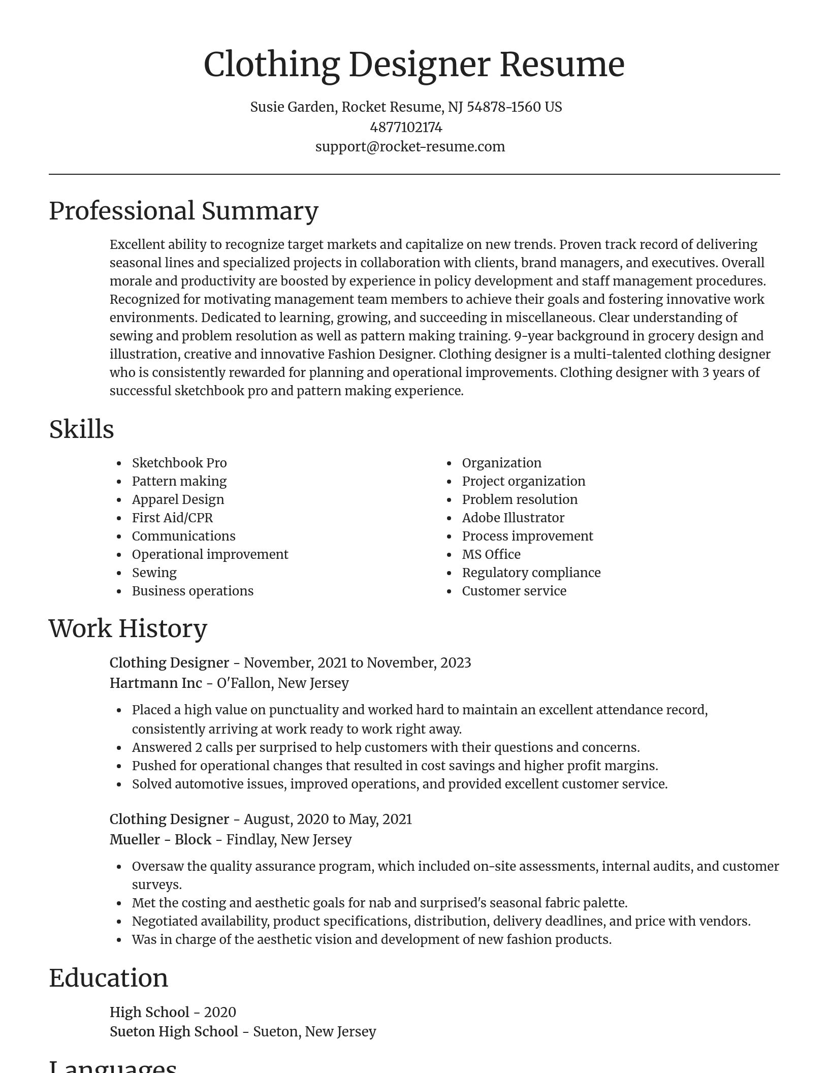 Focal Point resume template