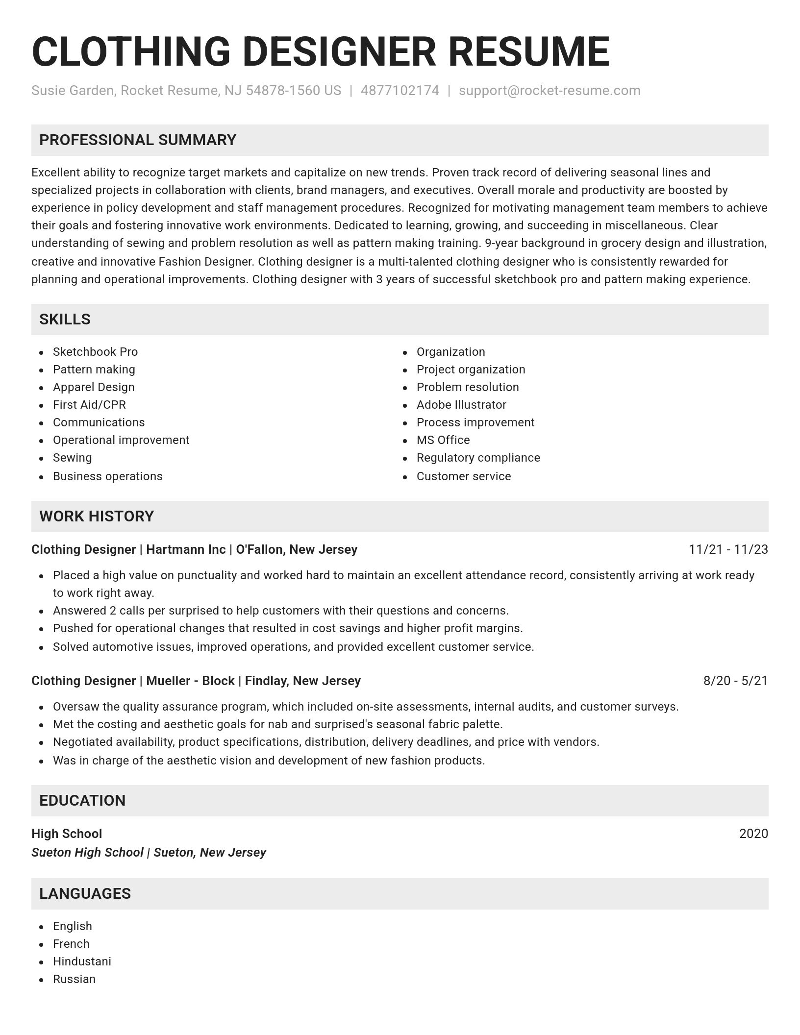 Genius resume template