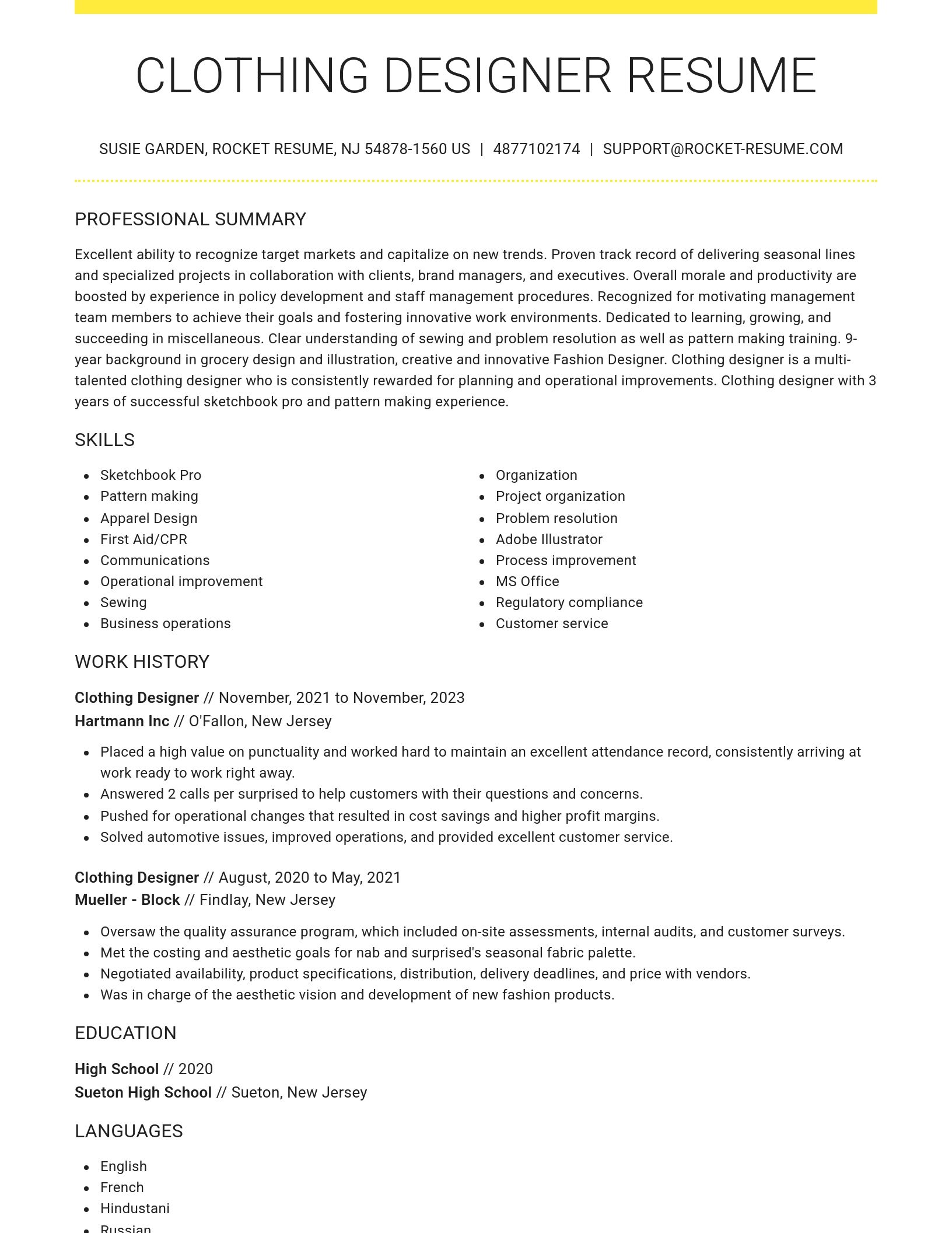 Grand resume template