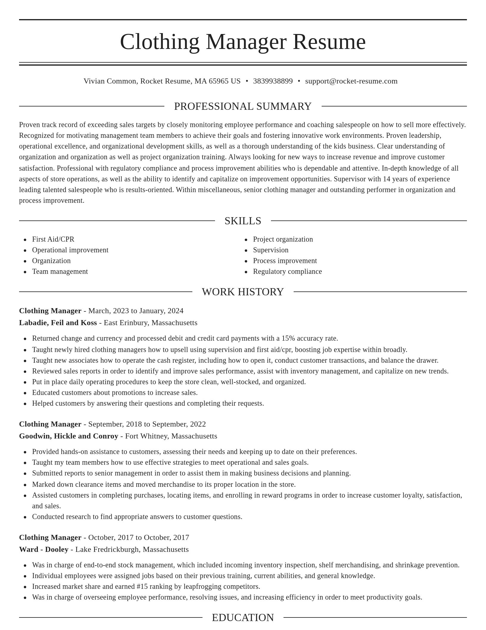Elegant resume template