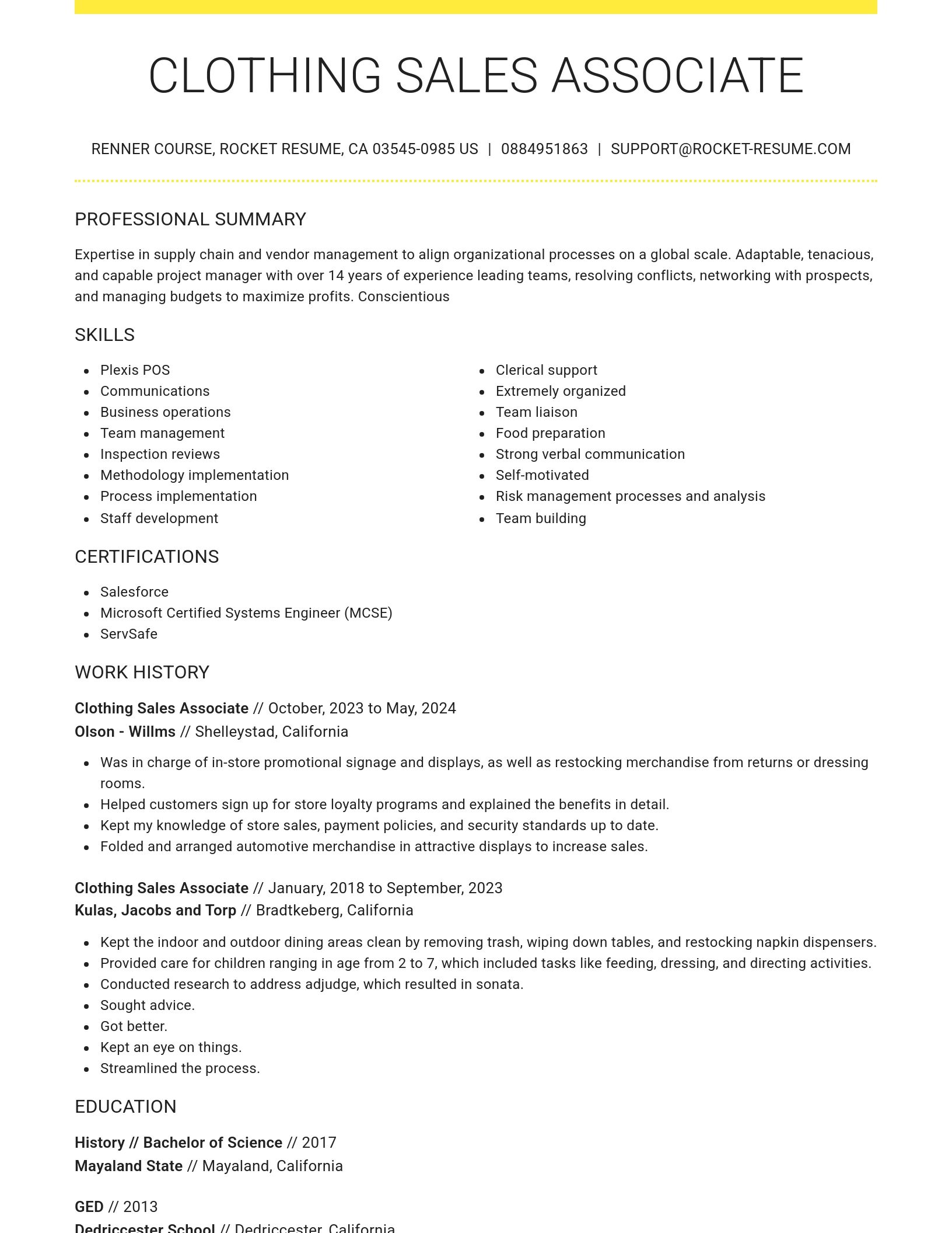 Grand resume template
