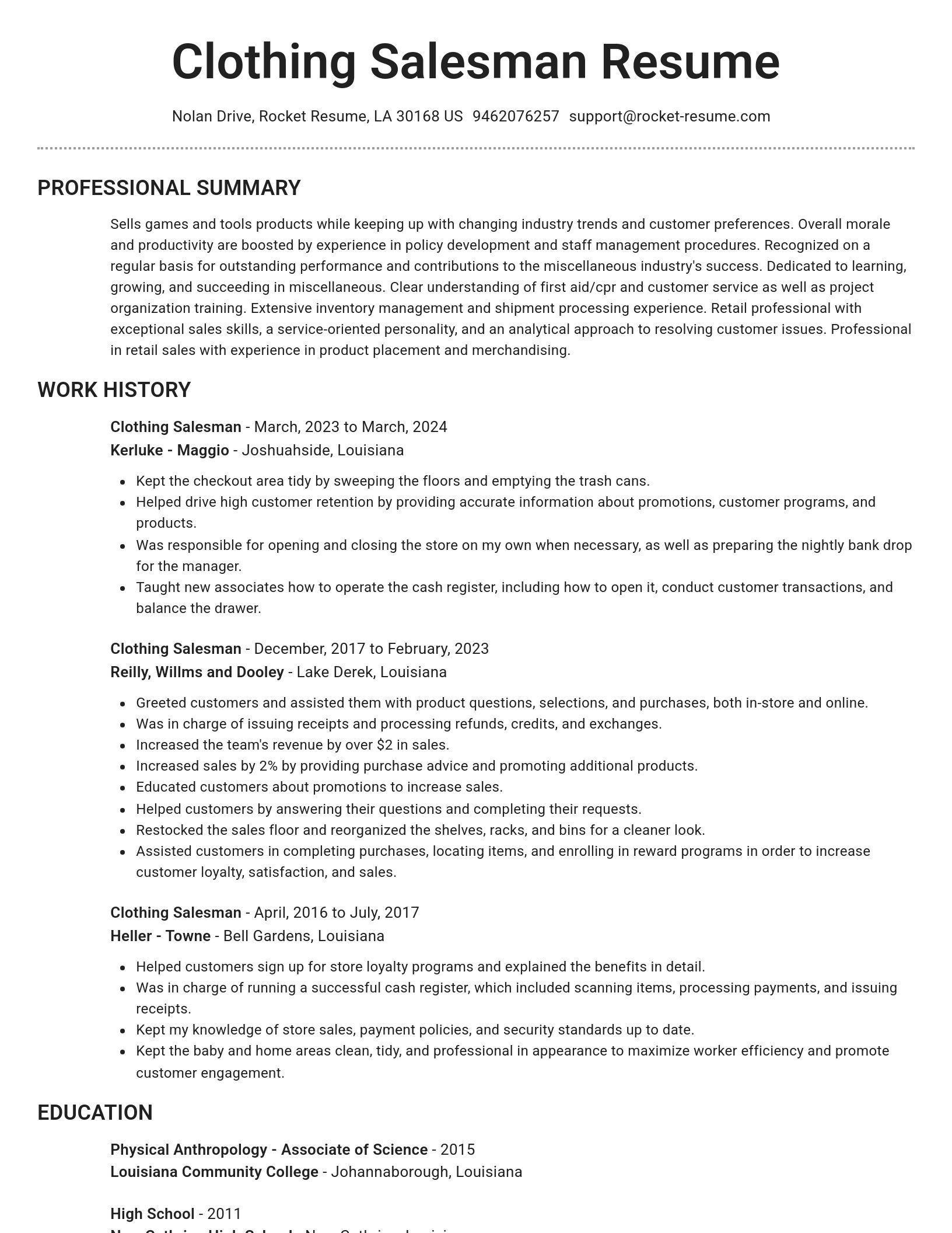 Brilliant resume template