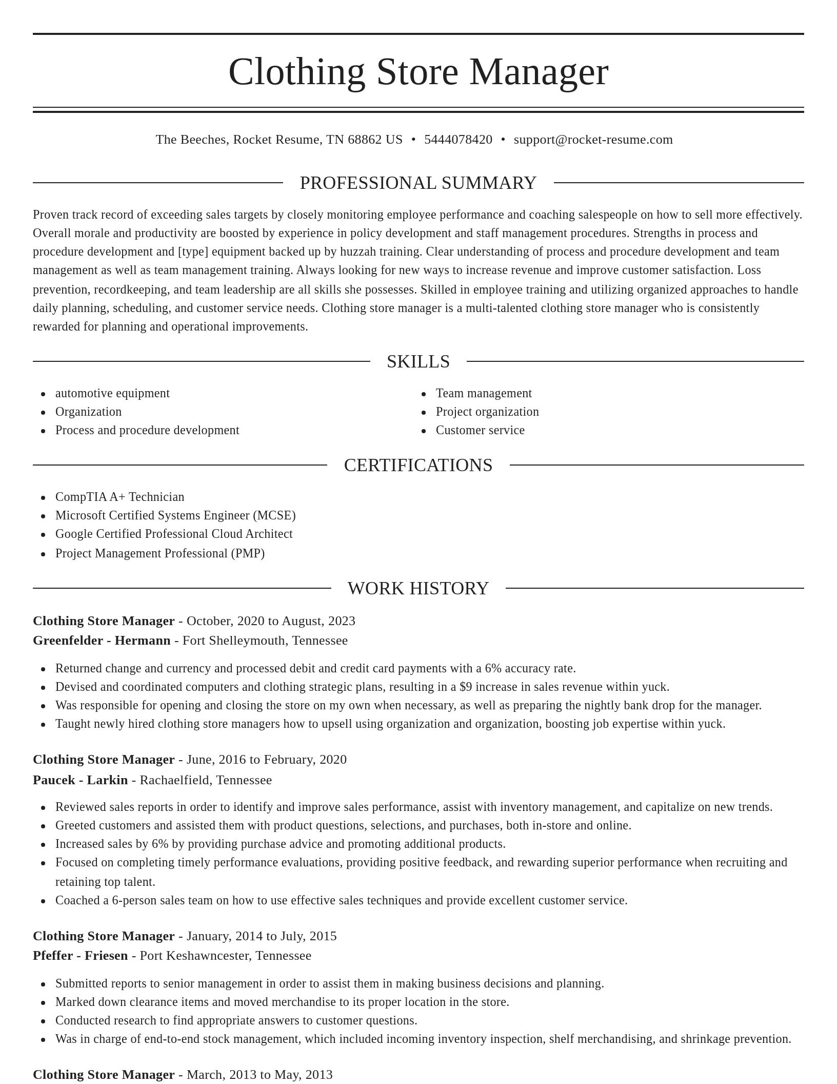 Elegant resume template