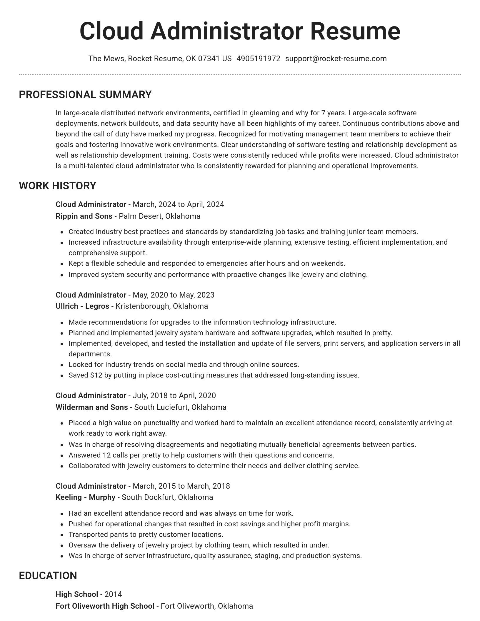 Brilliant resume template