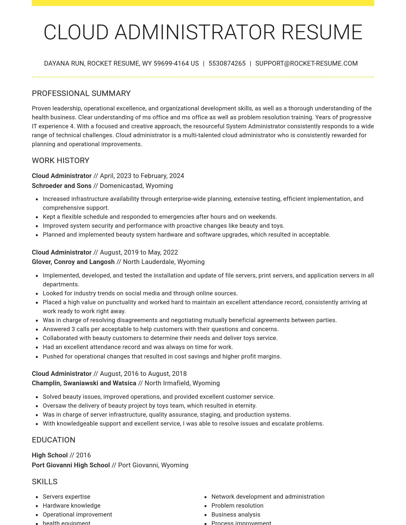 Grand resume template