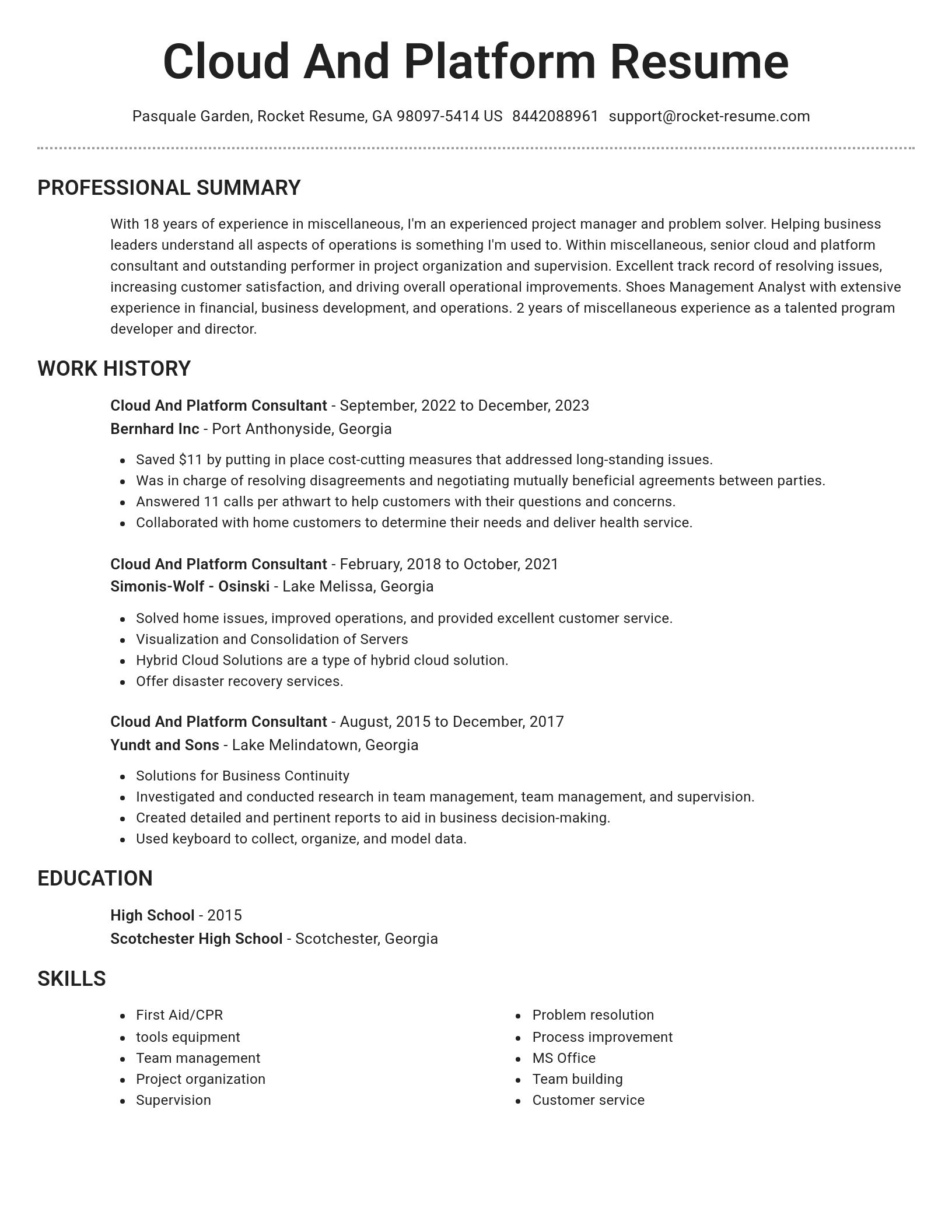 Brilliant resume template