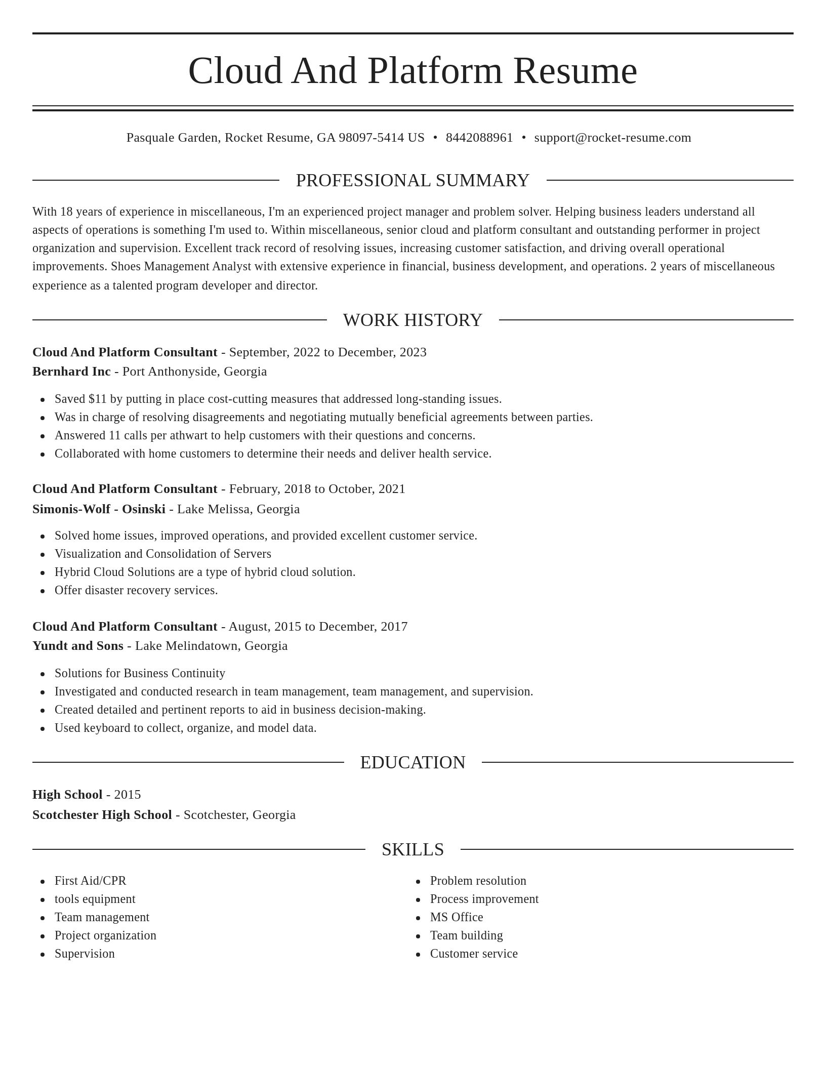 Elegant resume template