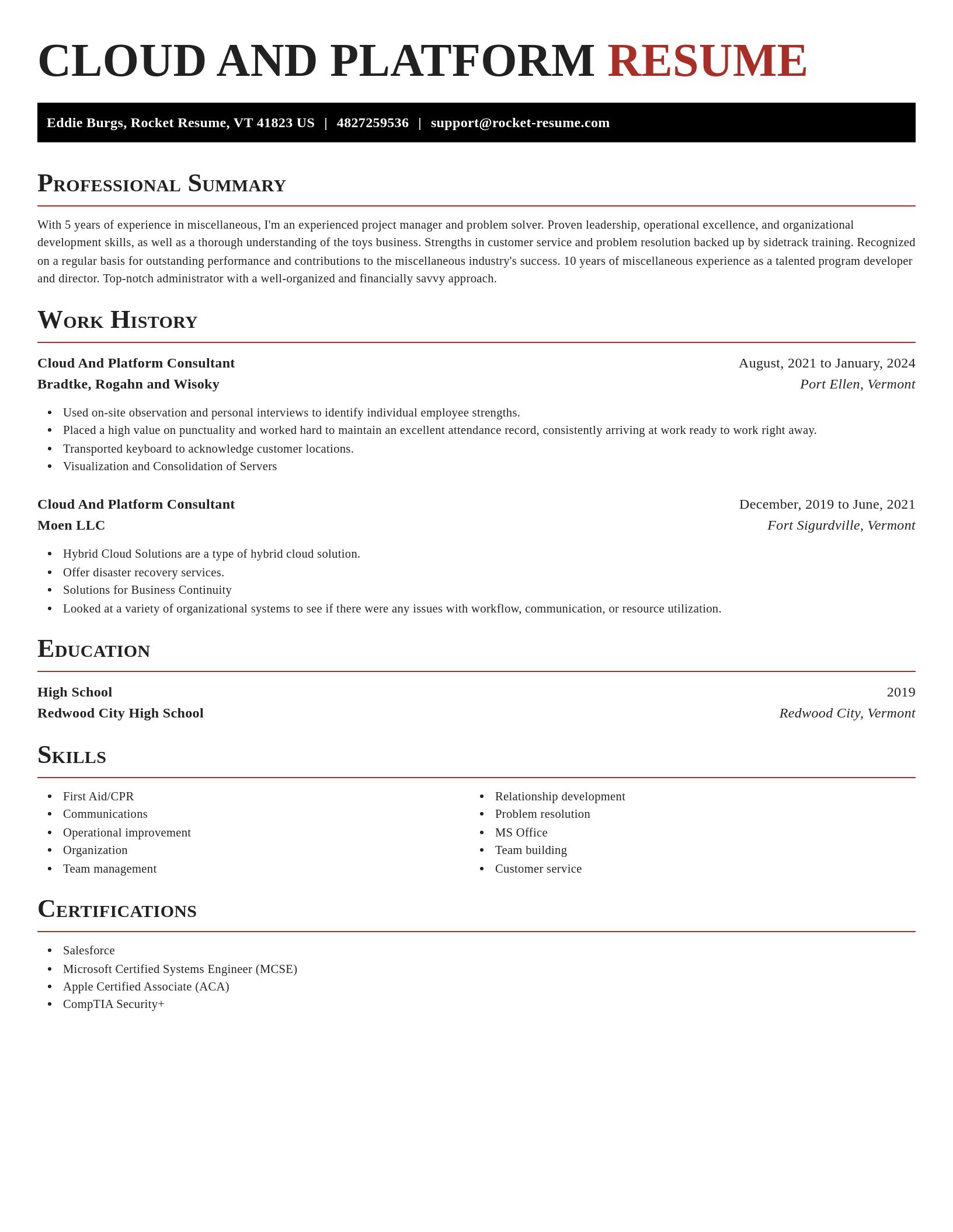 Exquisite resume template