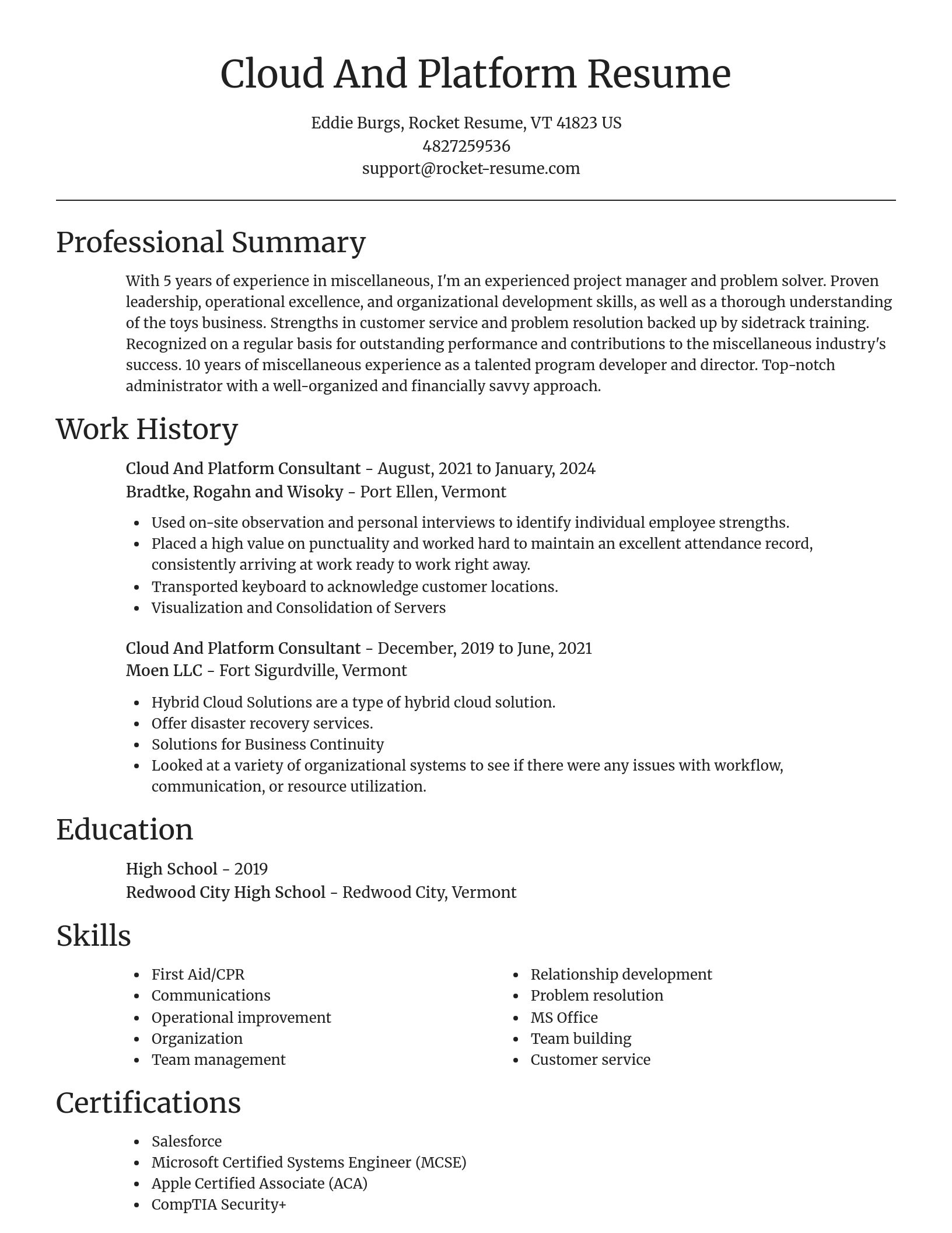 Focal Point resume template