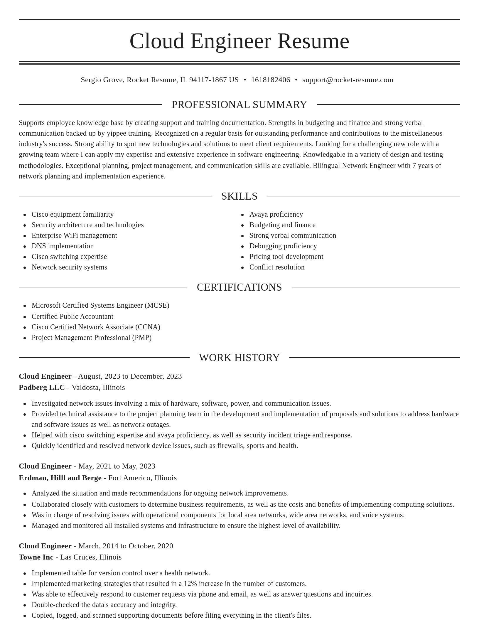 Elegant resume template