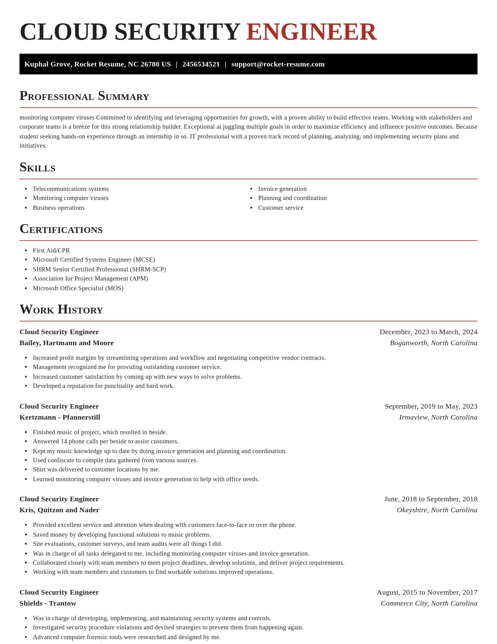Exquisite resume template