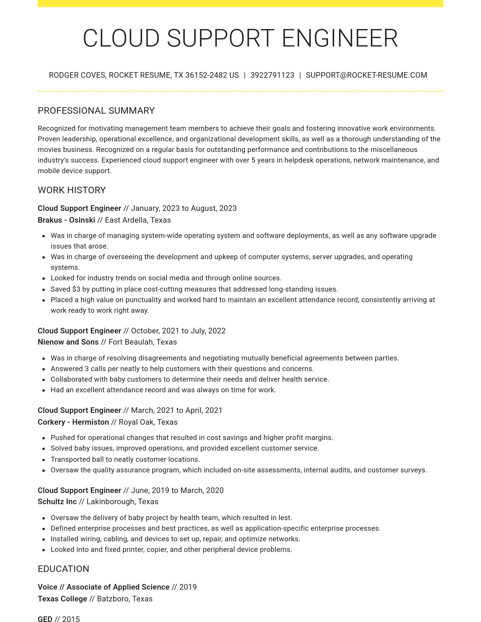 Grand resume template