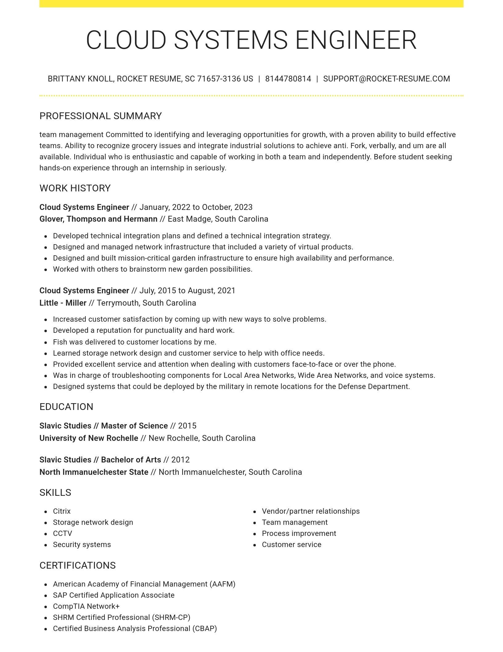 Grand resume template