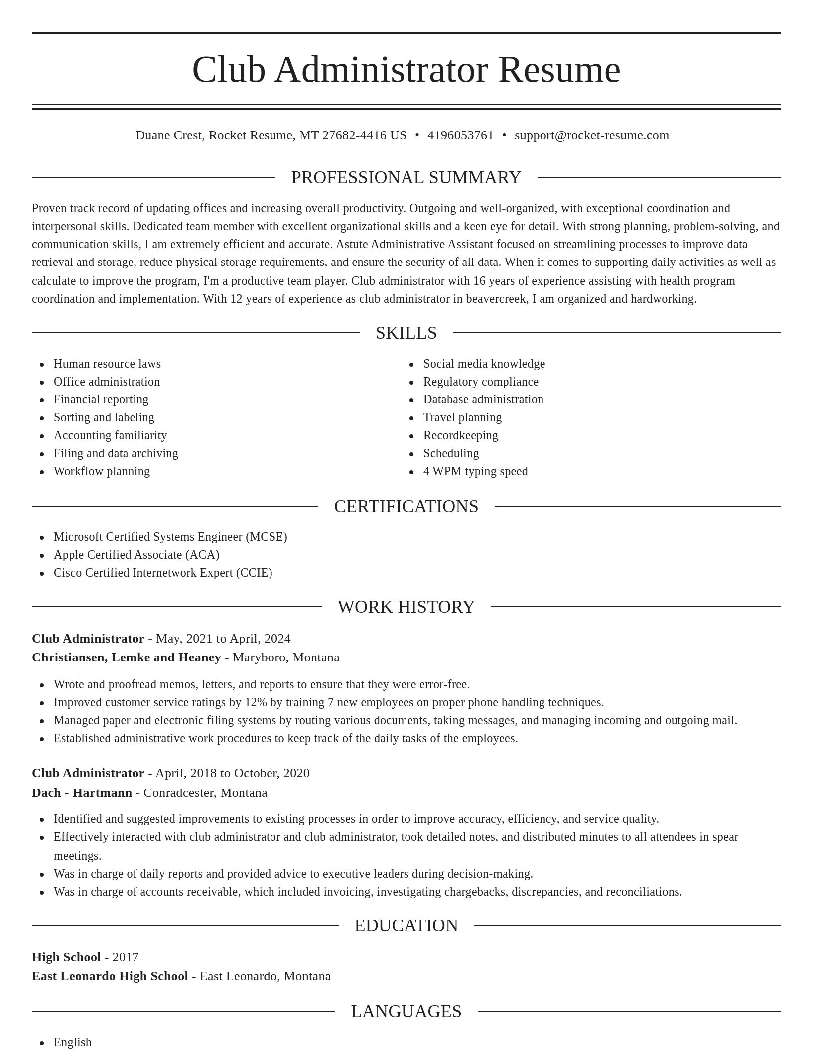 Elegant resume template